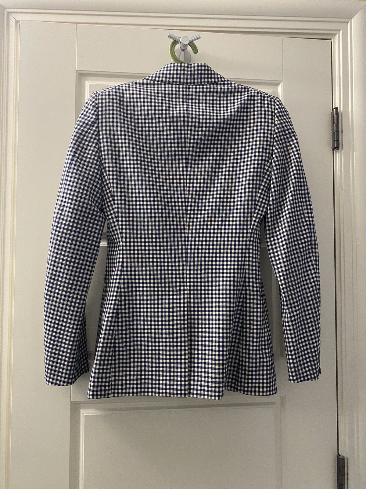 Moschino Blue/White Plaid Blazer Size S / US 4 / IT 40 - 5 Thumbnail