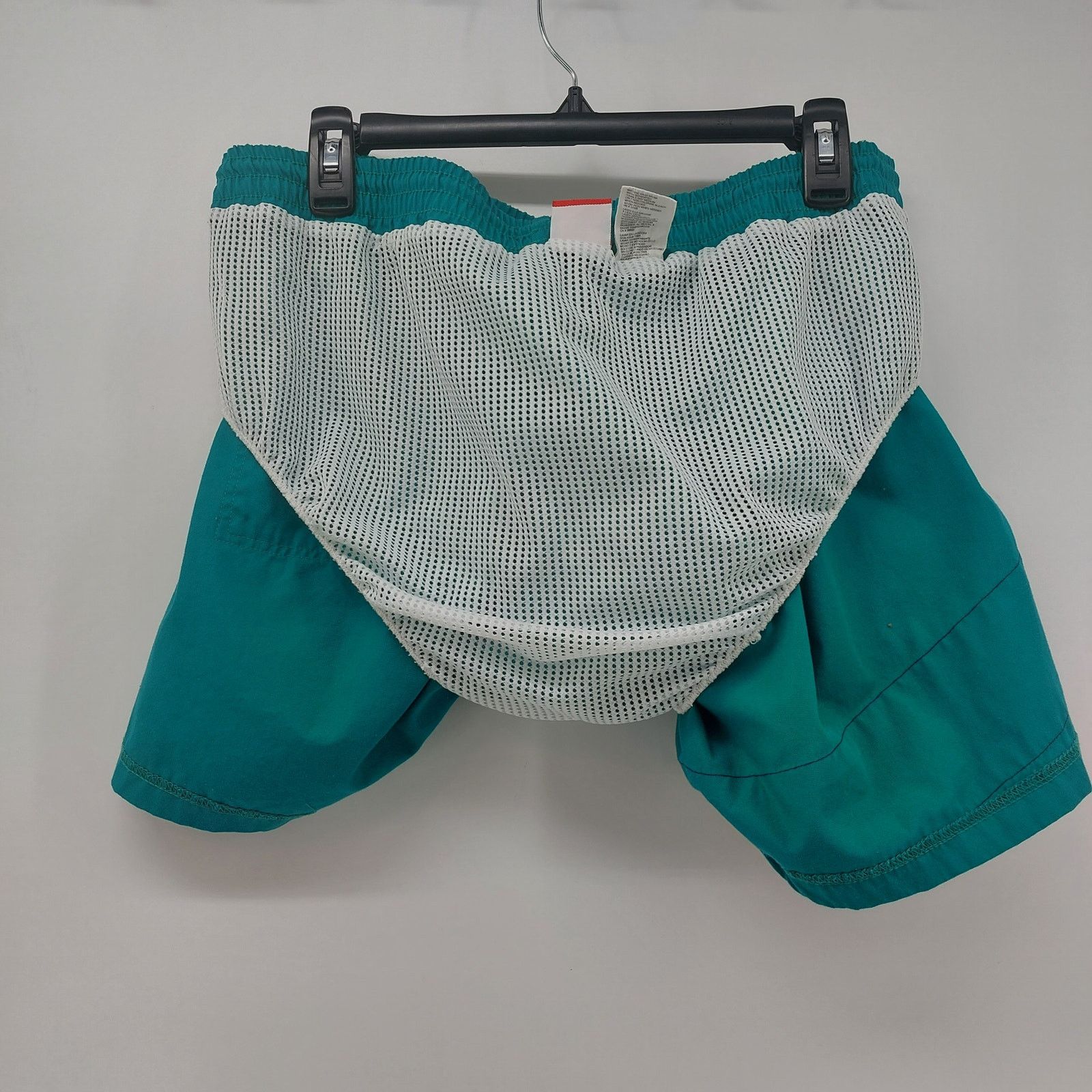 Vintage Vintage Swim Trunks Drawstring Beach Pool Green Navy Blue L Size US 35 - 10 Thumbnail