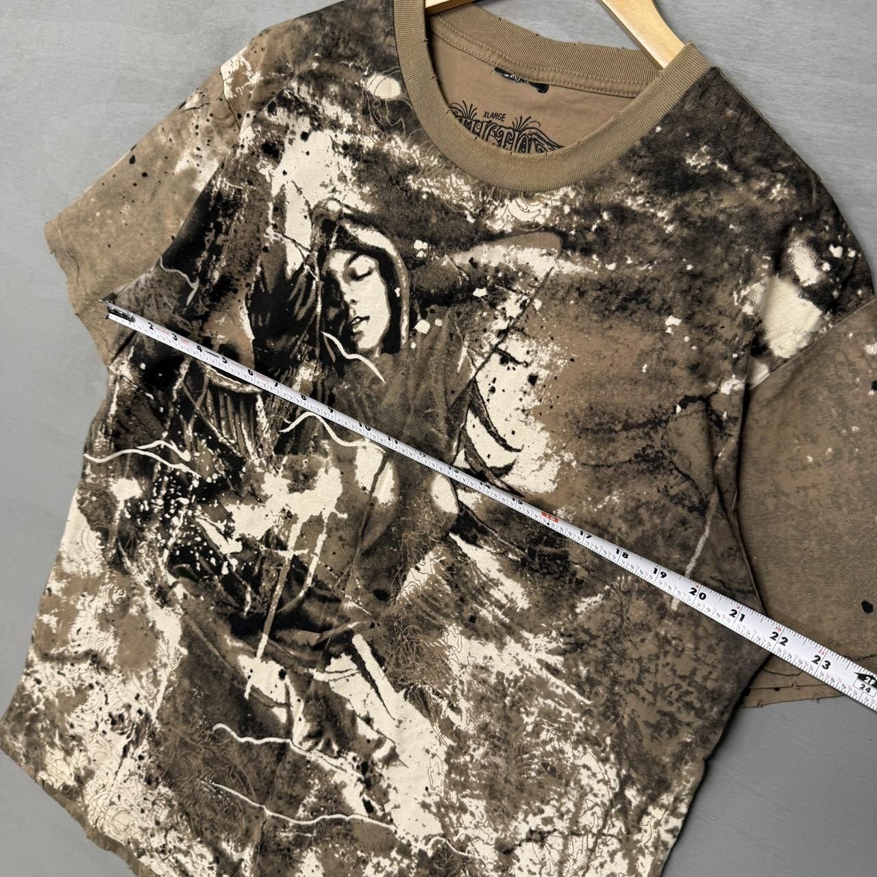 Affliction Y2K Rare Affliction Crazy Brown Splatter Shirt XL Size US XL / EU 56 / 4 - 5 Thumbnail