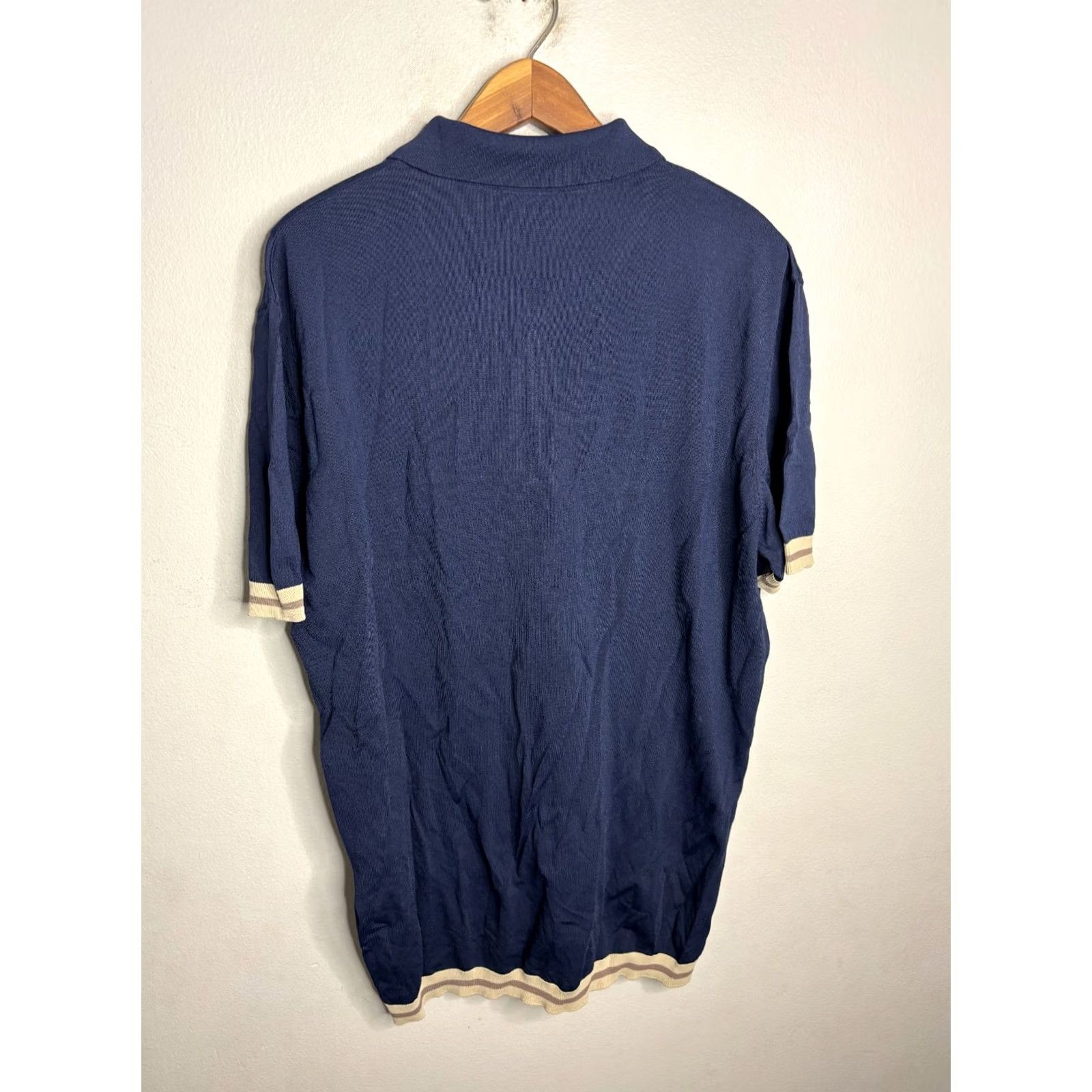 Maceoo Maceoo Polo Shirt Mens 2XL Blue Short Sleeve Zip Stretch Casual Size US XXL / EU 58 / 5 - 5 Thumbnail