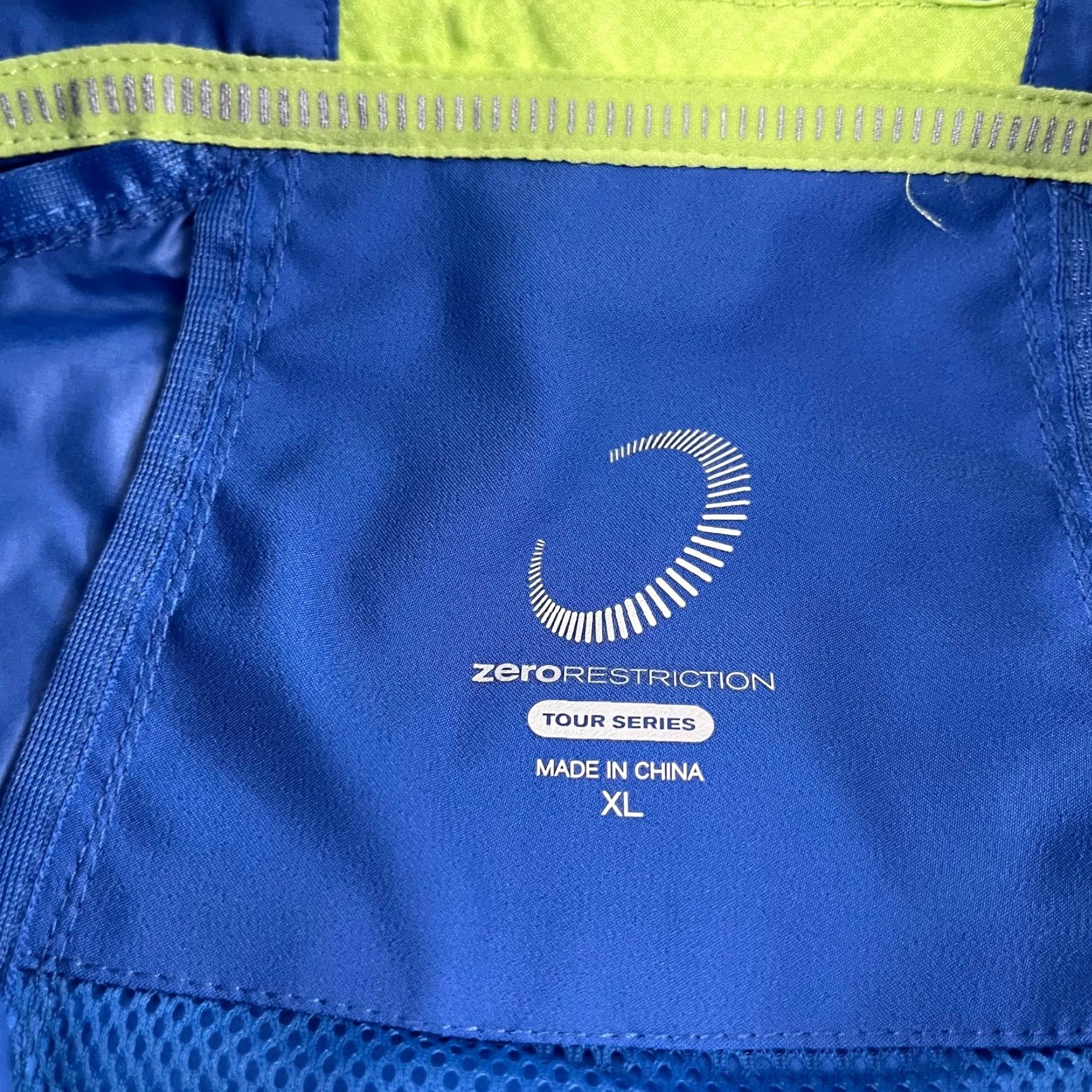 Vintage ZERO RESTRICTION Jacket Men XL Blue Bidermann DE Special Olympics 1/2 Sleeve Zip Size US XL / EU 56 / 4 - 5 Thumbnail