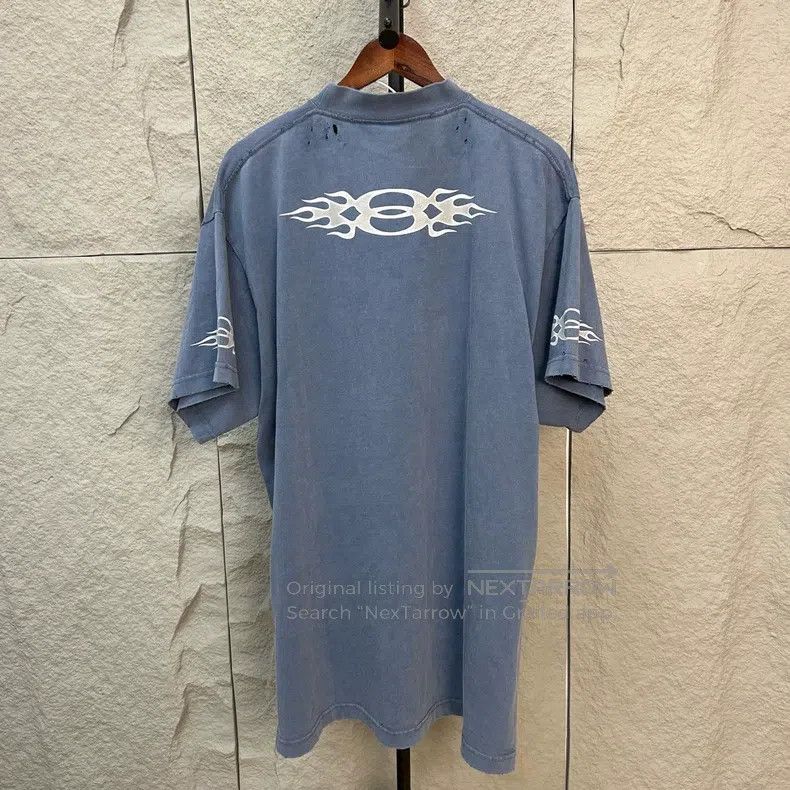 Balenciaga Balenciaga Double Ring Flame Short Sleeve Size US M / EU 48-50 / 2 - 2 Thumbnail