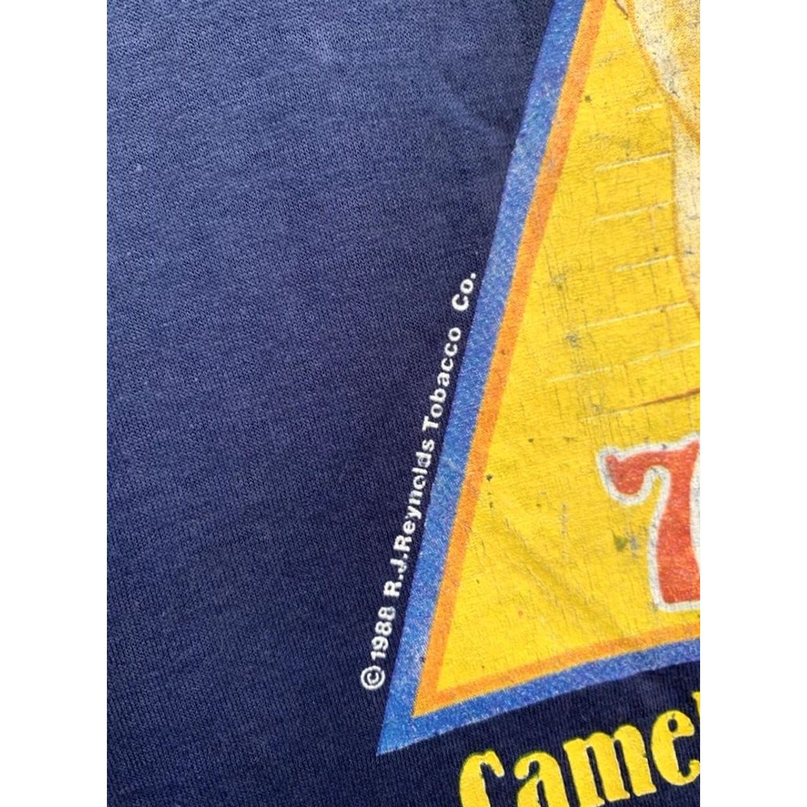 Vintage VINTAGE 1988 Camel 75th Birthday T-Shirt Screen Stars Blue L Size US L / EU 52-54 / 3 - 3 Thumbnail
