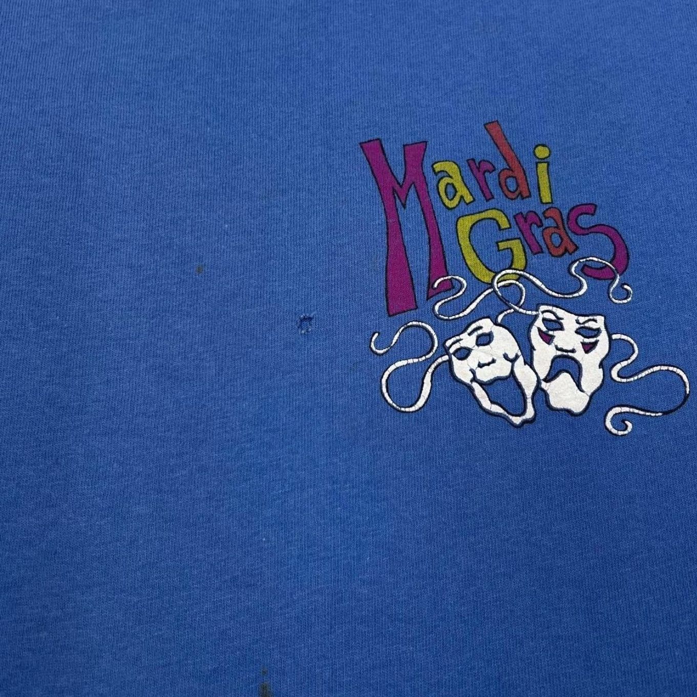 Anvil VINTAGE Anvil Mardis Gras “French Quarter New Orleans” T-Shirt XL Blue Short Sleeve Graphic Print Souvenir Men Regular Size XLG) Size US XL / EU 56 / 4 - 6 Thumbnail