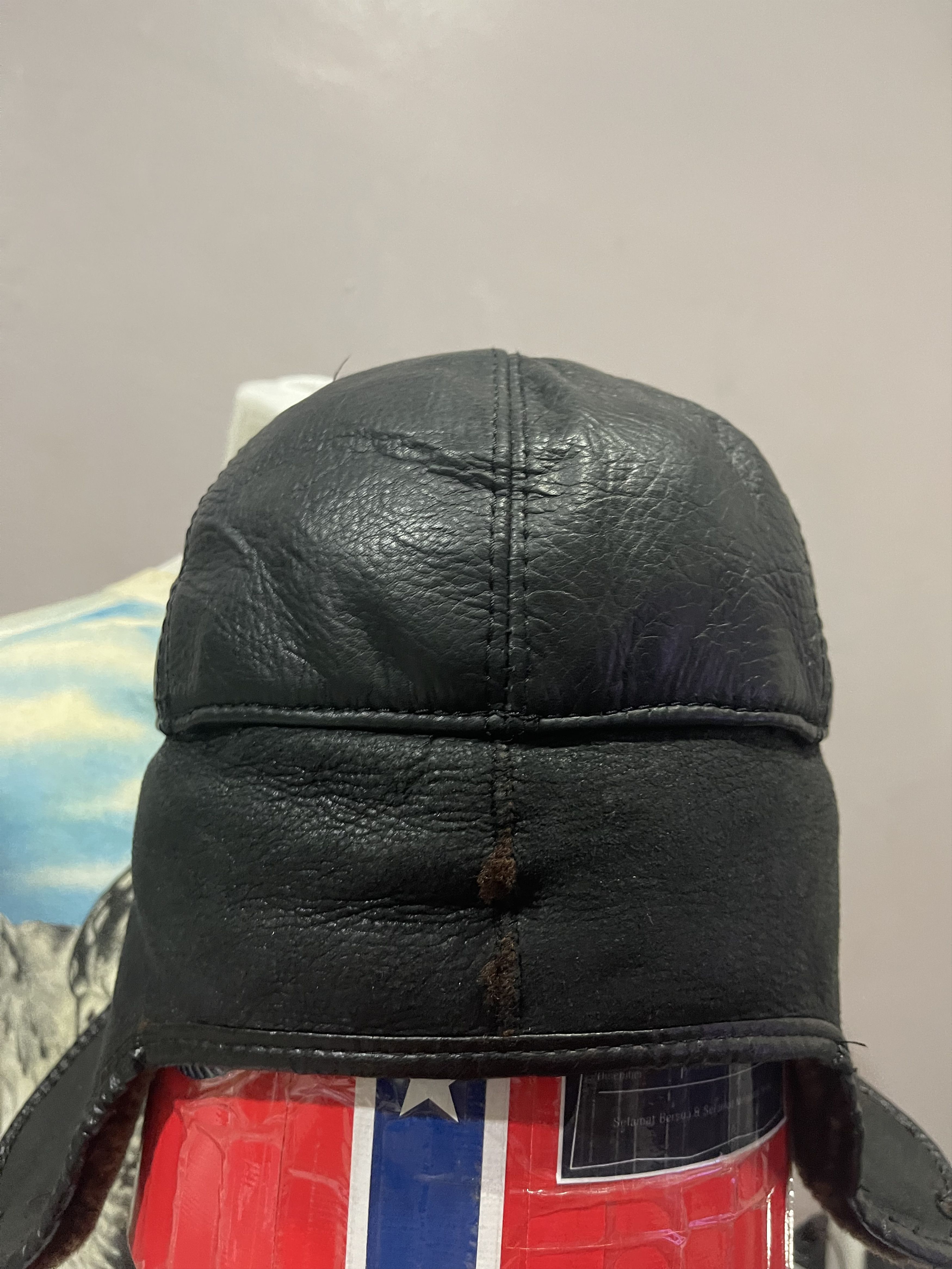 Gap Rare Gap Leather Snow Cap With Ear Flap Size ONE SIZE - 5 Thumbnail