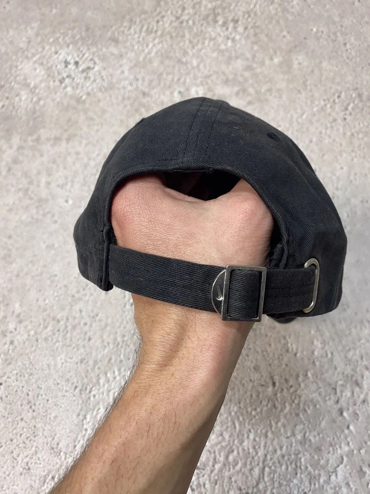 Nike Video y2k Nike swoosh rare cotton cap black washed Size ONE SIZE - 3 Thumbnail