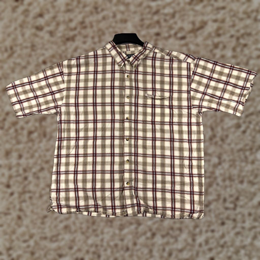 Big Dogs VINTAGE Big Dogs Shirt Mens 2XL Beige Plaid 100% Cotton Button-Up Pocket Collared Slim Fit 90s Theme Mens Size US XXL / EU 58 / 5 - 1 Thumbnail