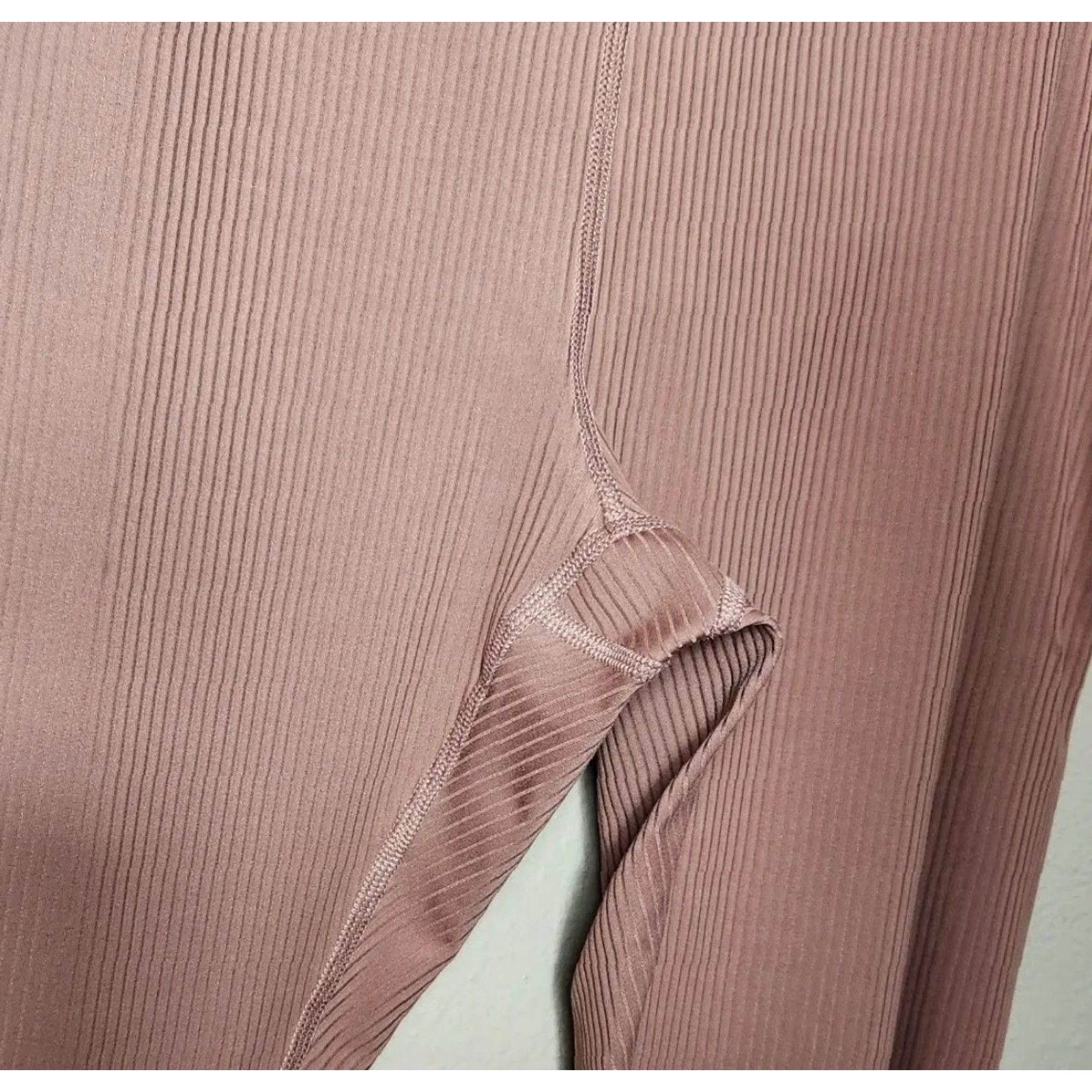 Girlfriend Collective girlfriend collective Womens Leggings - Pink Ribbed Leggings - Size XXL - Rosewood Pink - Plus Size - Ankle, Skinny - High Rise - Yoga - Activewear Size ONE SIZE - 3 Thumbnail