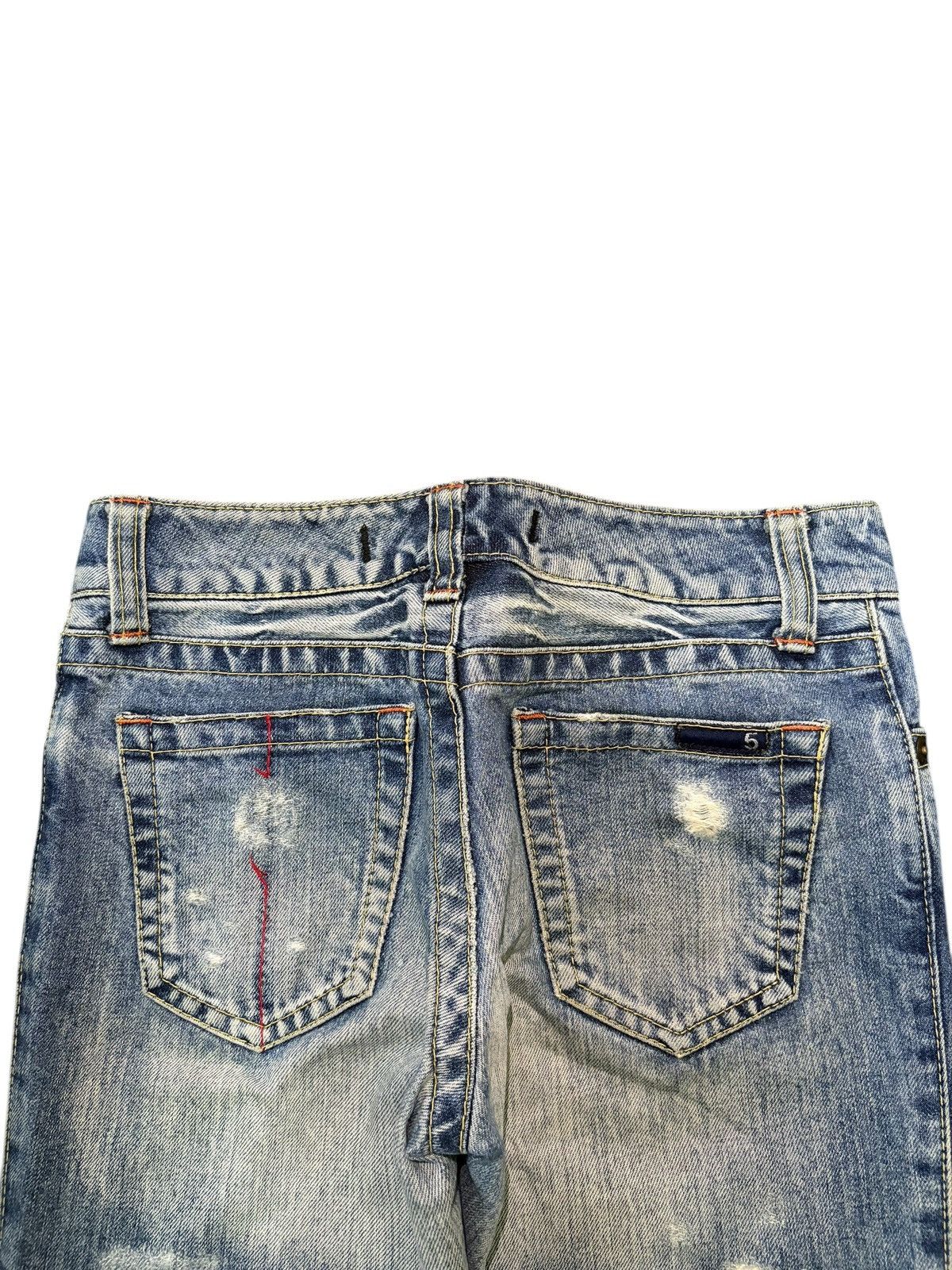 Hysteric Glamour Vintage Japanese Brand Distress Low Rise Flare Jeans Size 27" / US 4 / IT 40 - 4 Thumbnail