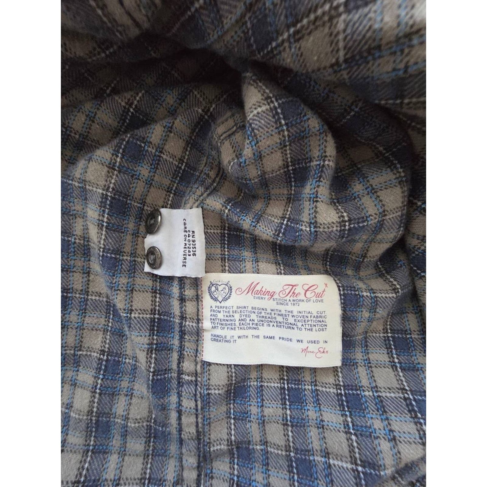 Marc Ecko Marc Ecko Medium Navy Plaid Long Sleeve medium A001237 Size US M / EU 48-50 / 2 - 10 Thumbnail