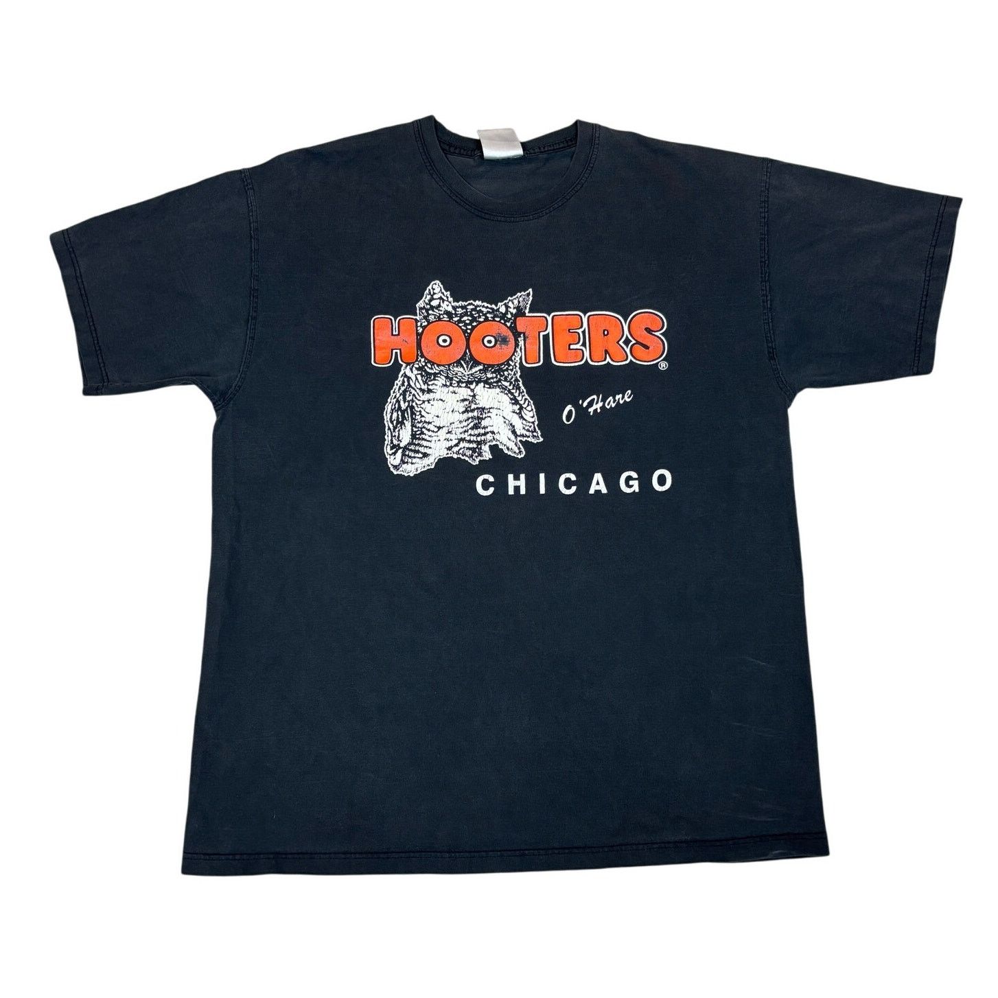 Jerzees Vintage Hooters Chicago O'Hare Short Sleeve Shirt Mens Large Size US L / EU 52-54 / 3 - 1 Thumbnail