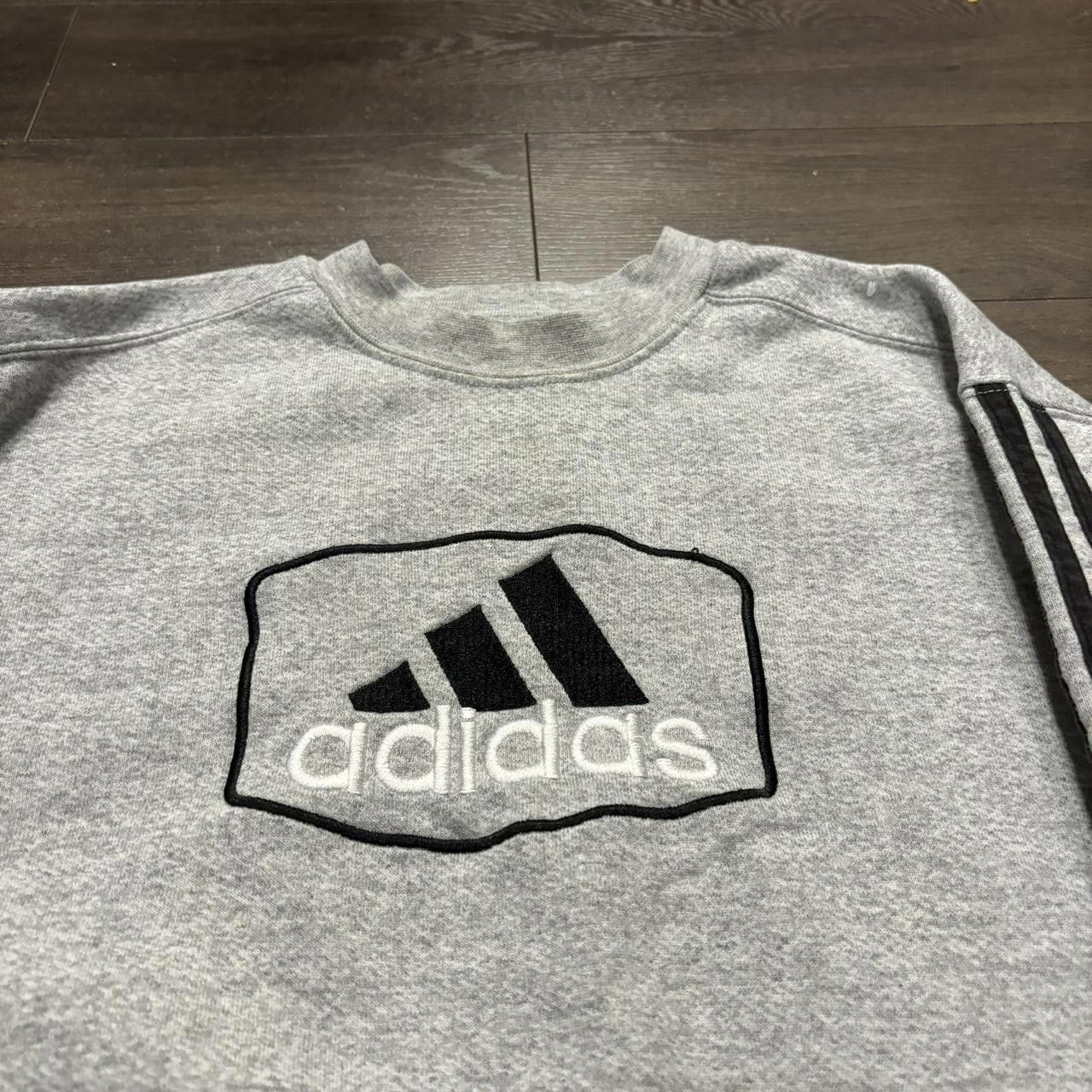 Vintage Embroidered Adidas Logo Crewneck Sweatshirt