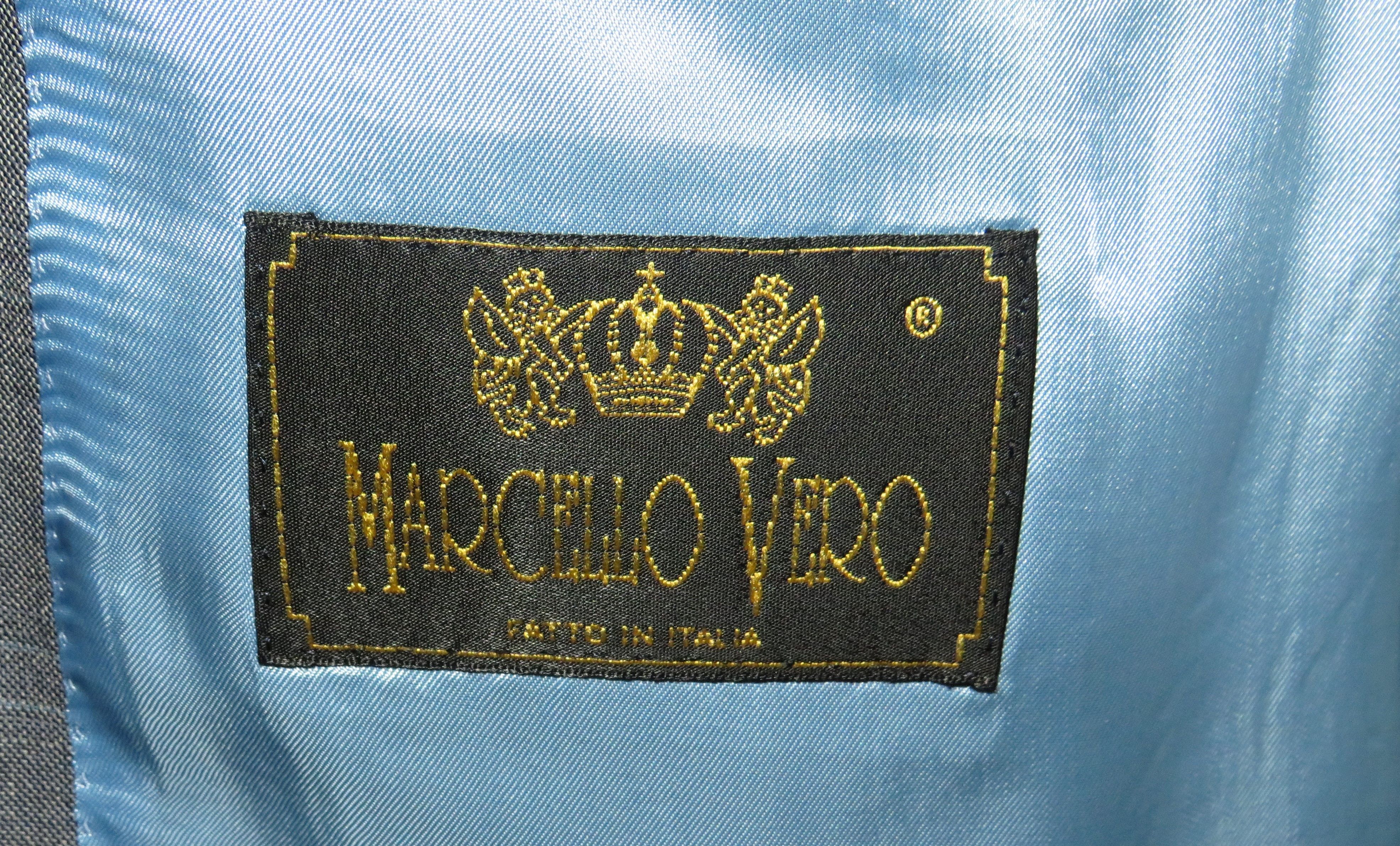 Other Marcello Vero x D'Avenza Gray Plaid Two Button Blazer 43R Size 44R - 13 Thumbnail