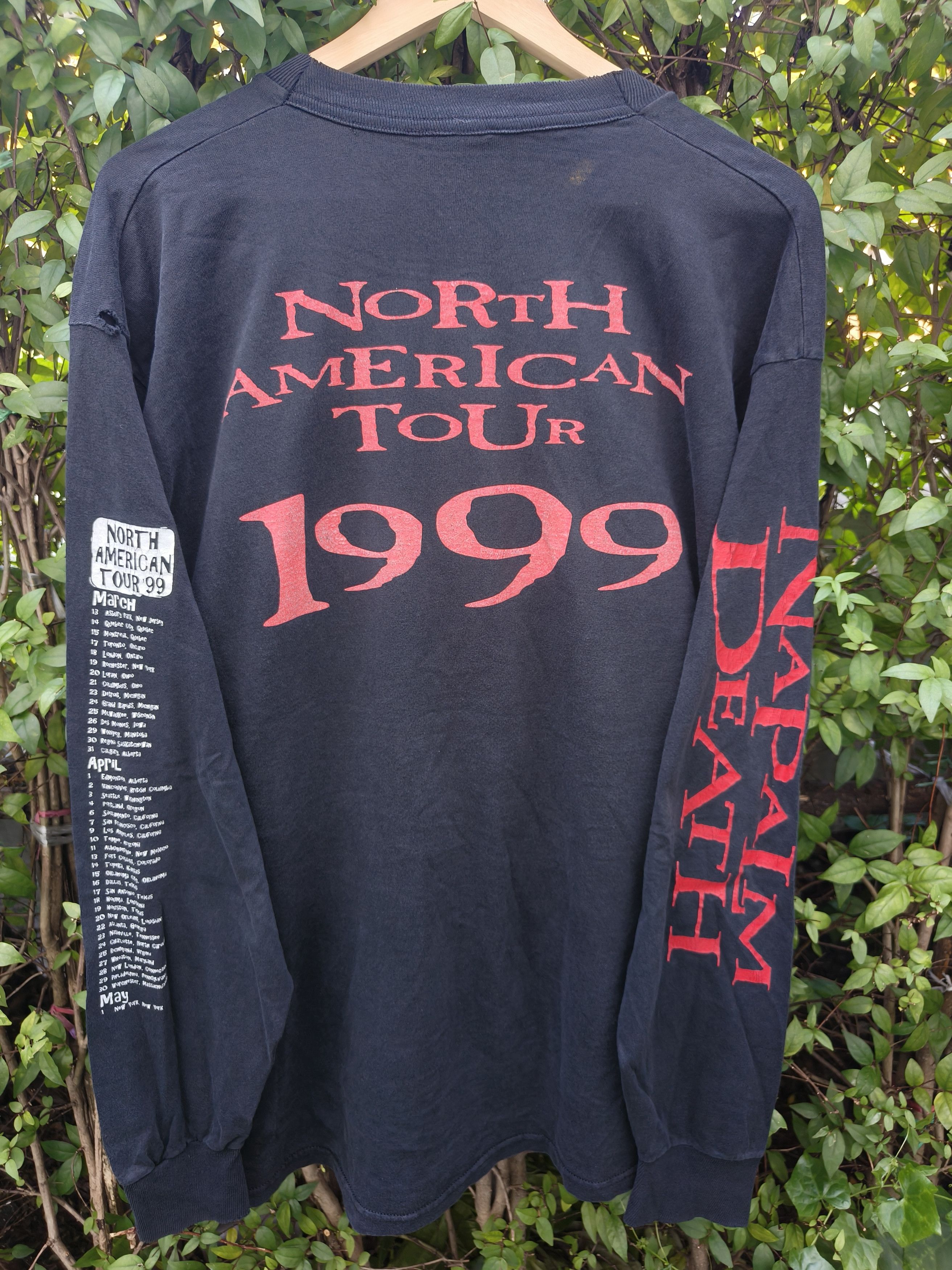 Band Tees Vintage 90s Napalm death (North American tour) Ls shirt Size US XL / EU 56 / 4 - 6 Thumbnail