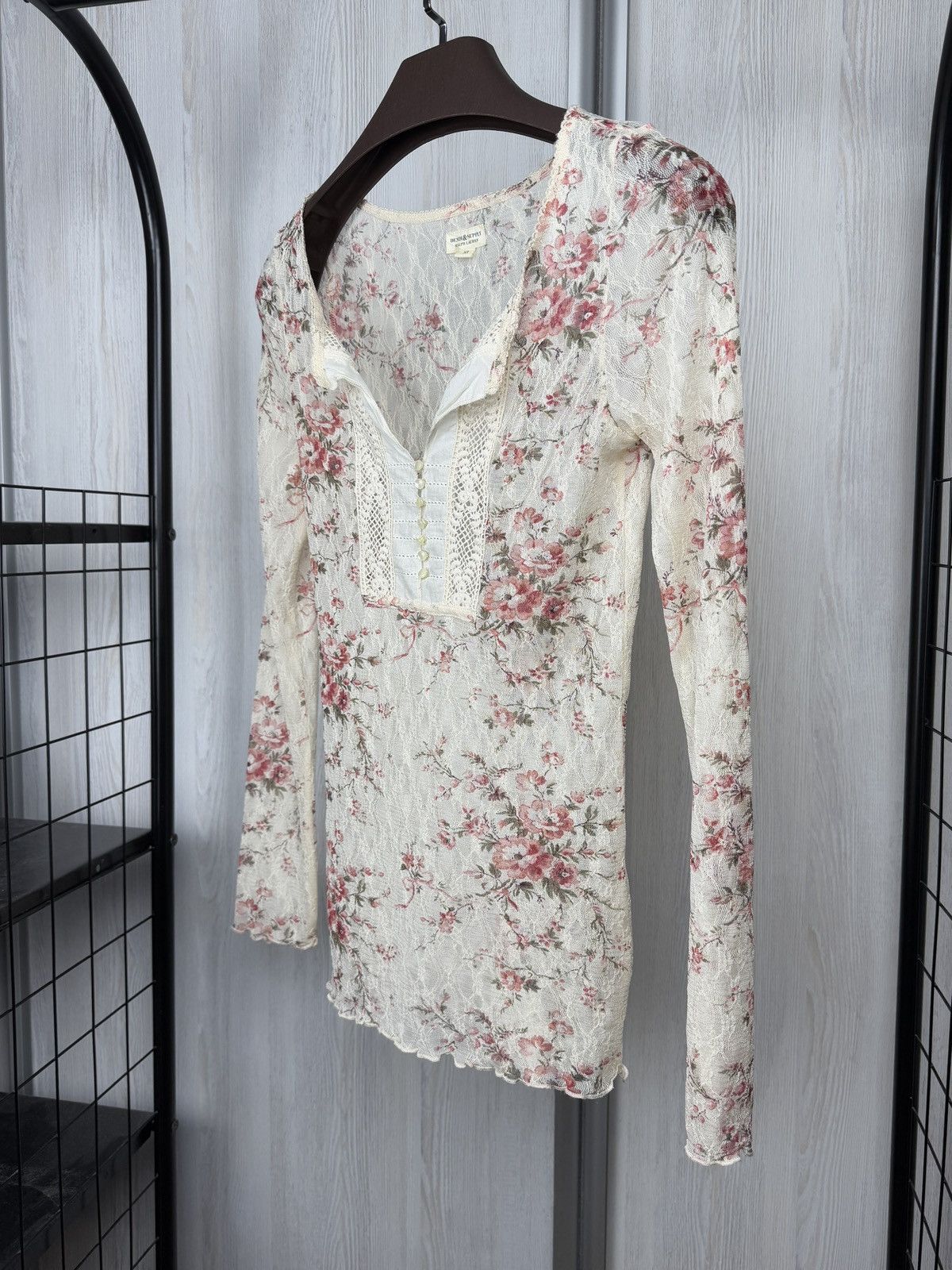 Denim & Supply Ralph Lauren Denim & Supply Ralph Lauren Women’s Mesh Top Floral Lace M Size M / US 6-8 / IT 42-44 - 6 Thumbnail