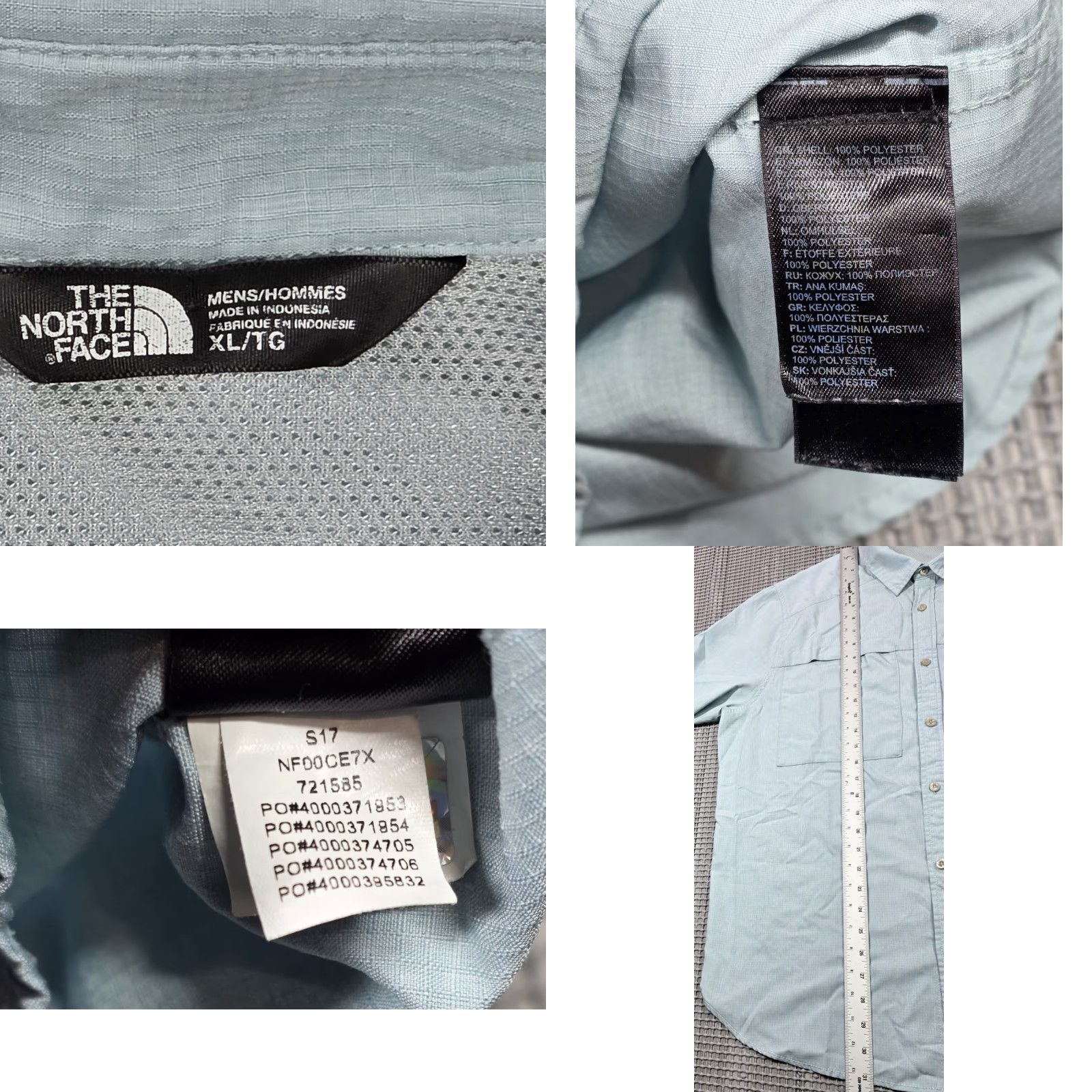 The North Face The North Face Shirt Mens XL Blue Long Sleeve Roll Tab Vented Walking Fishing Size US XL / EU 56 / 4 - 9 Thumbnail
