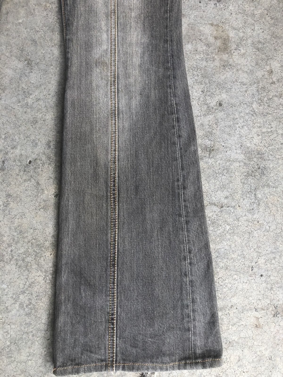 If Six Was Nine Japanese Morgan Homme Flared Jeans Distressed Denim Size US 31 - 7 Thumbnail
