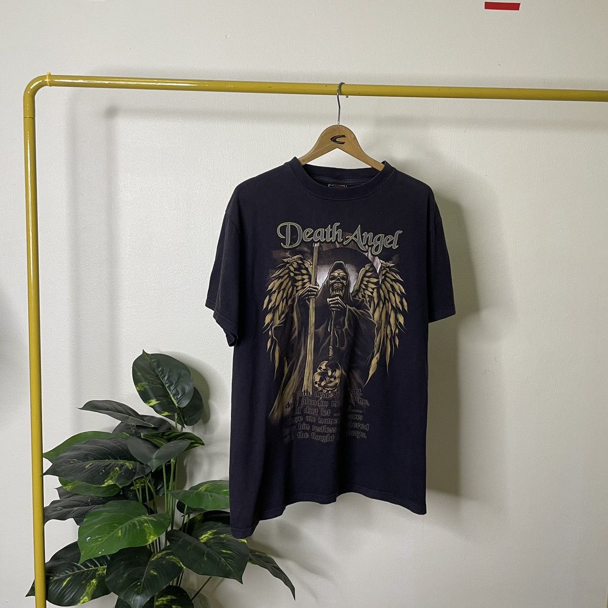 Affliction × Vintage Vintage 1990s Death Angel Skulls Affliction T Shirt Size US L / EU 52-54 / 3 - 1 Thumbnail