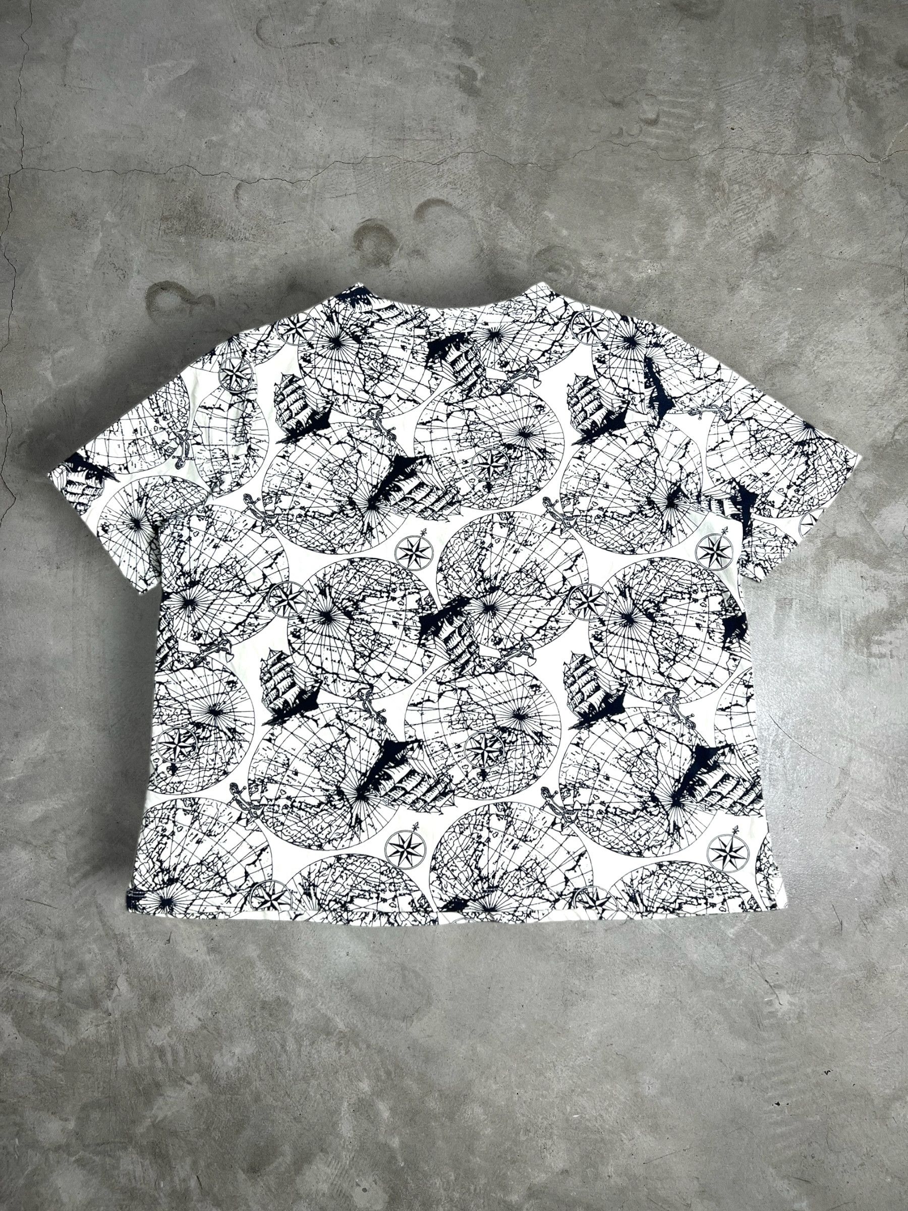 Japanese Brand × Junko Shimada Junko Shimada Part2 Maps Full Print Cropped Tee (L) GTME474 Size US L / EU 52-54 / 3 - 7 Thumbnail