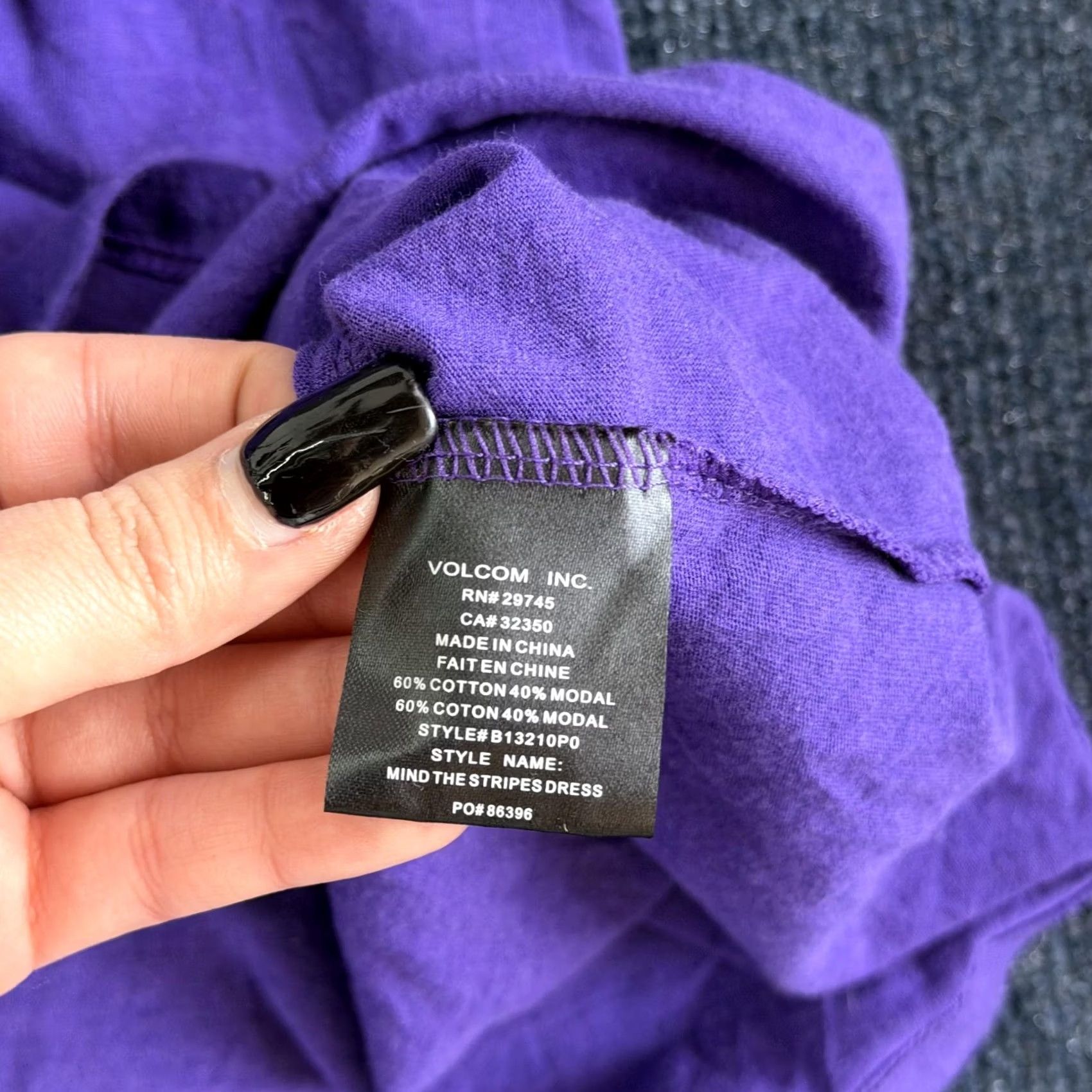 Volcom VINTAGE Volcom Mind The Stripes Dress Womens XL Purple Strapless Sundress Sweetheart Size XL / US 12-14 / IT 48-50 - 3 Thumbnail
