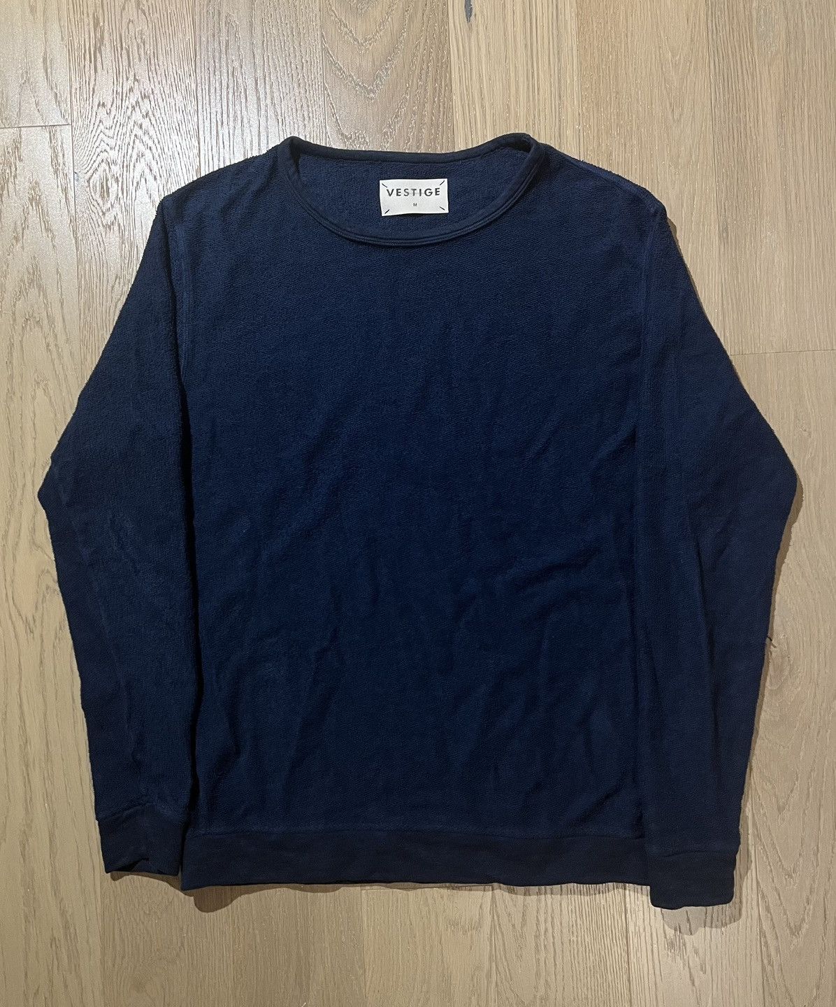 Vintage Vintage 90s Vestige Knit Sweater Navy Medium Size US M / EU 48-50 / 2 - 1 Thumbnail