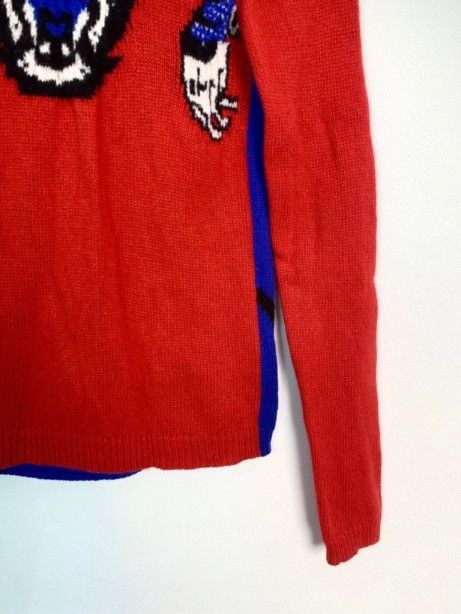 Gucci Gucci Tiger Intarsia Wool Long Sleeve Knit Sweater K26WX Size XXS / US 00 / IT 34 - 4 Thumbnail