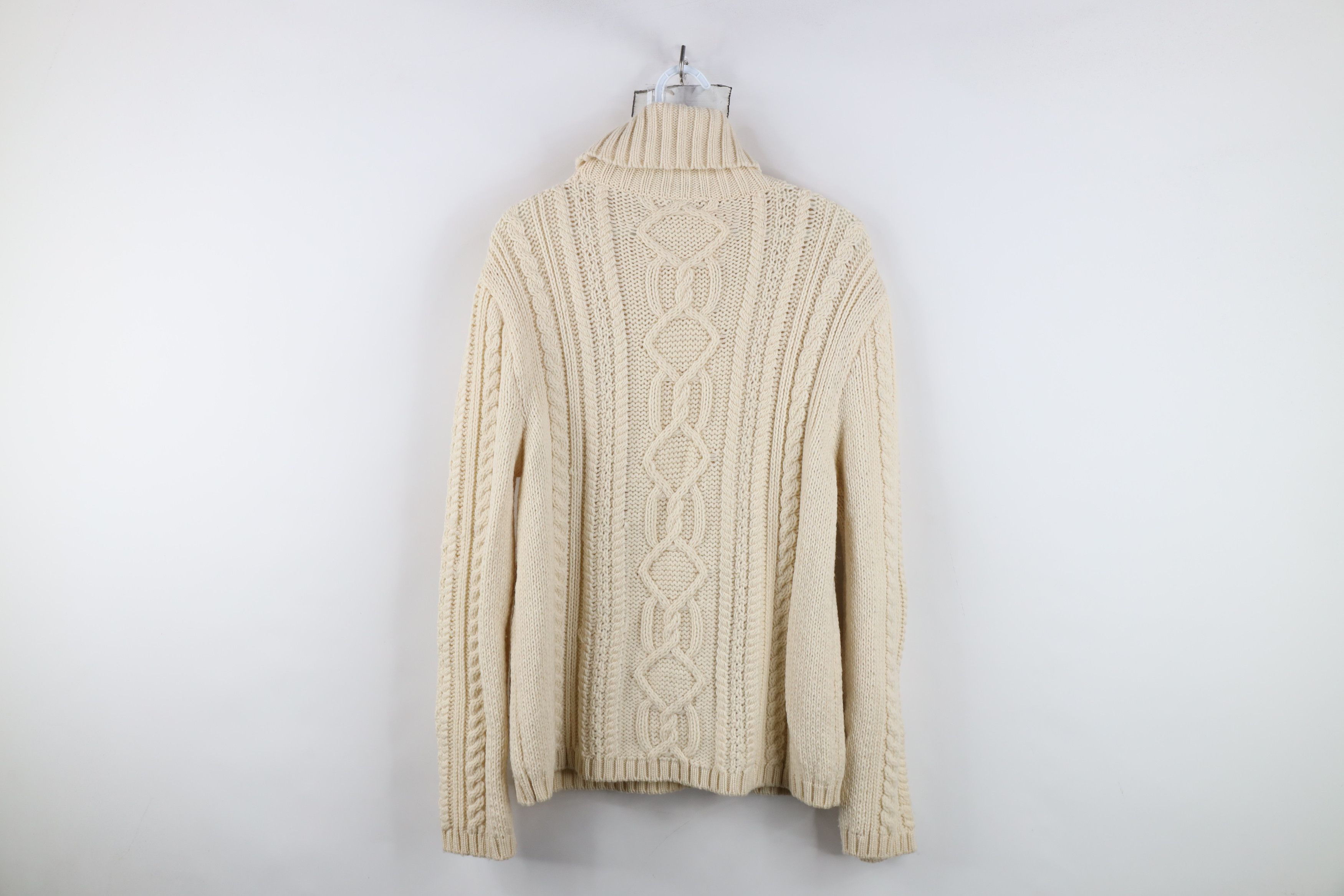 Vintage Vintage 90s Streetwear Knit Fisherman Turtleneck Sweater Size S / US 4 / IT 40 - 12 Thumbnail