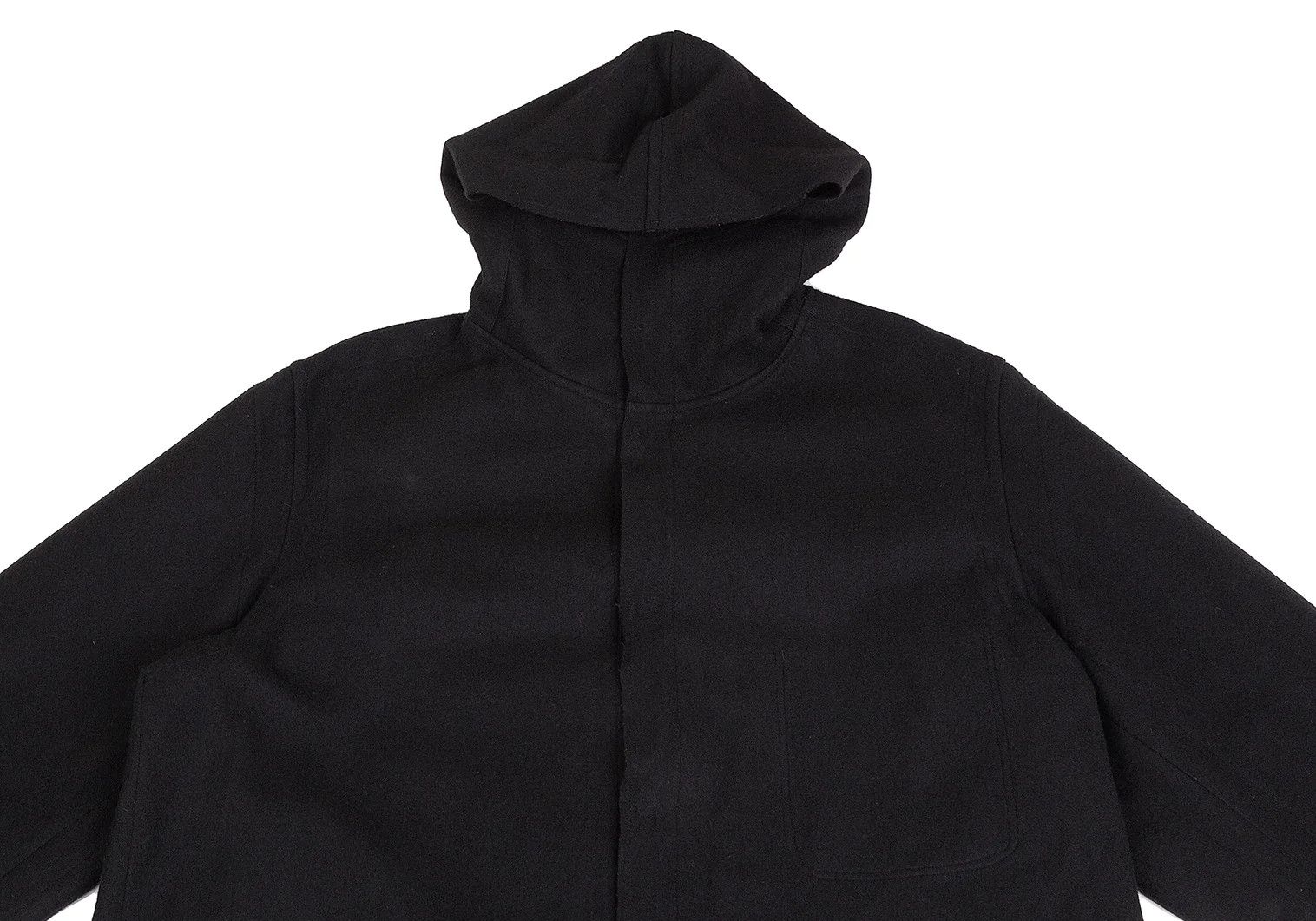 Yohji Yamamoto Yohji Yamamoto Wool Felt Hooded Coat Size US M / EU 48-50 / 2 - 2 Thumbnail