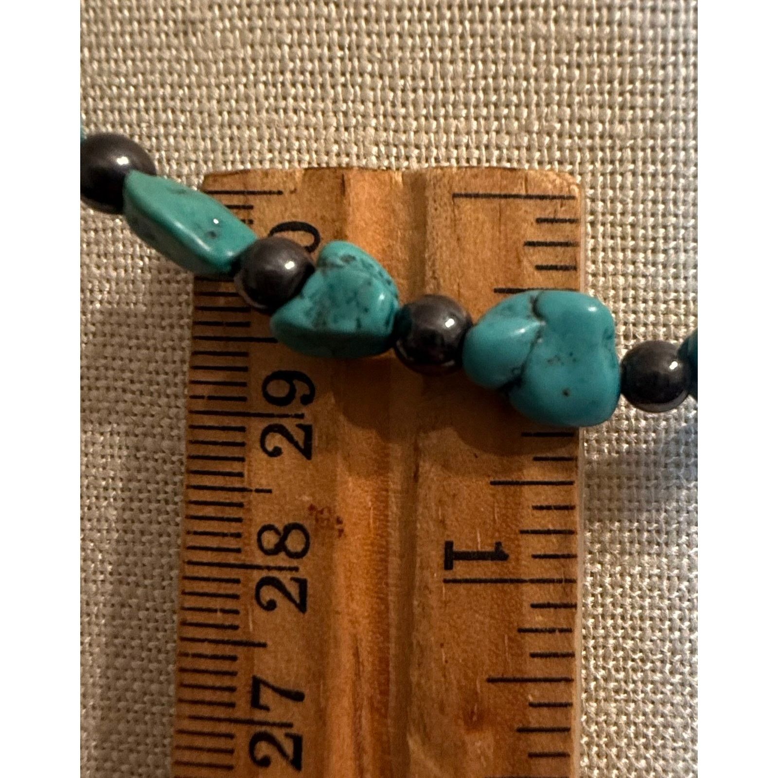 Other Vintage Turquoise Style Beaded Necklace 17.5” Magnetic Clasp Size ONE SIZE - 3 Thumbnail