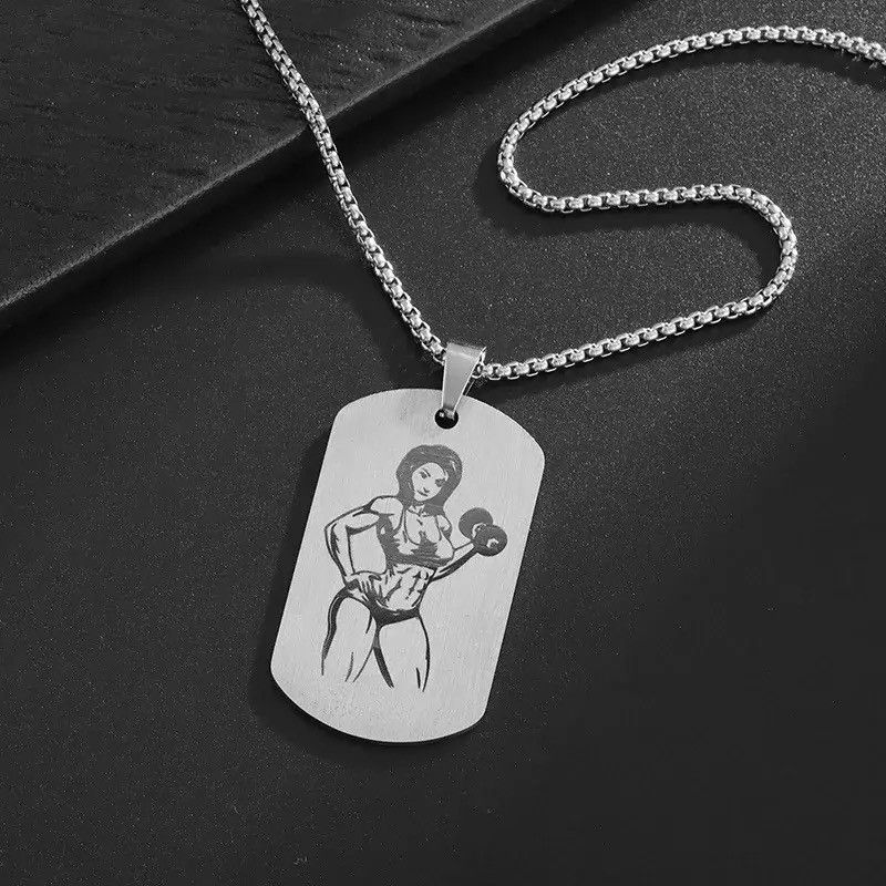 Jewelry Bodybuilding Muscle Photo Necklace Size ONE SIZE - 1 Thumbnail