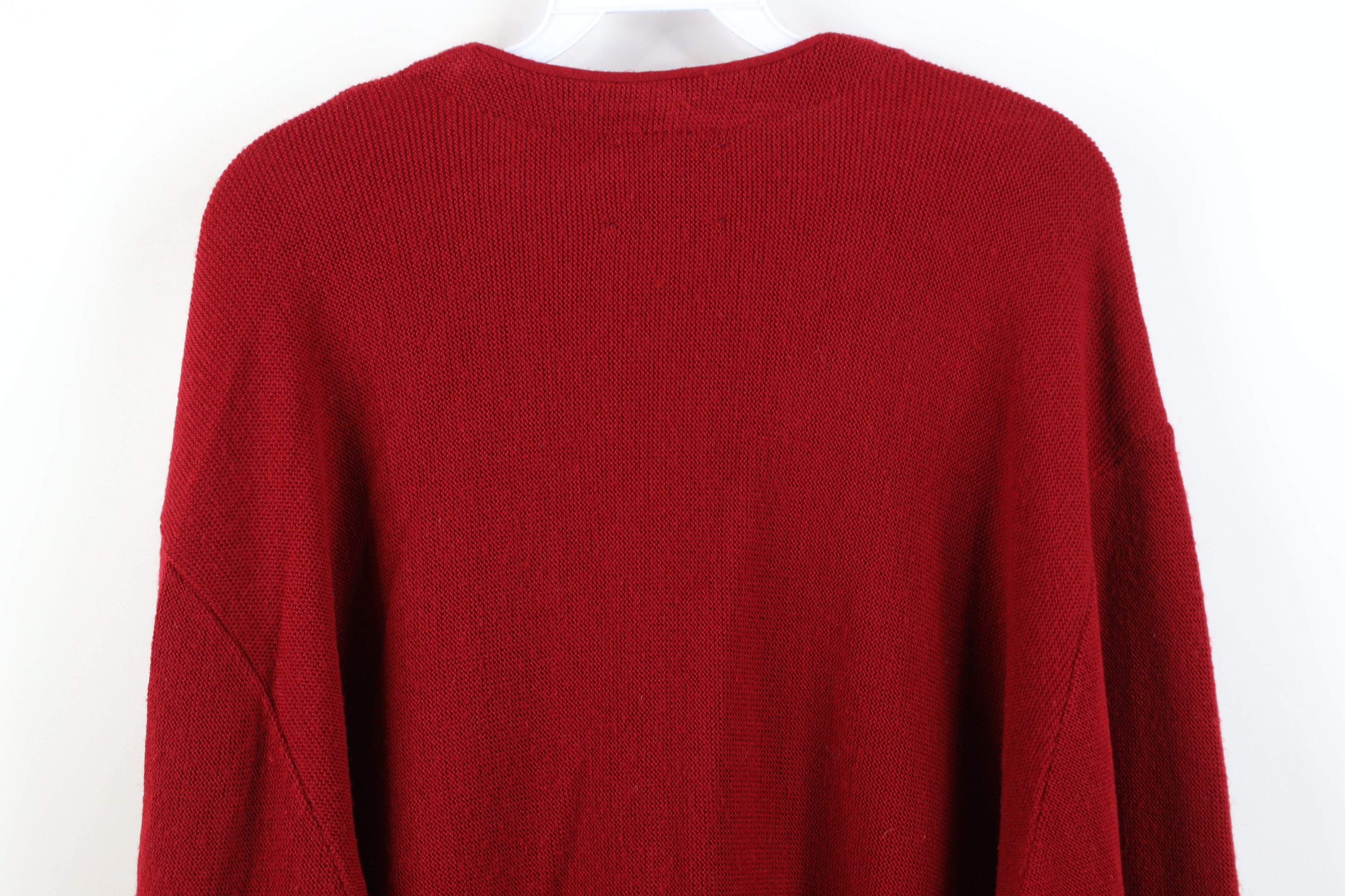 Vintage Vintage 70s Streetwear Kurt Cobain Cardigan Sweater Red USA Size US XL / EU 56 / 4 - 13 Thumbnail
