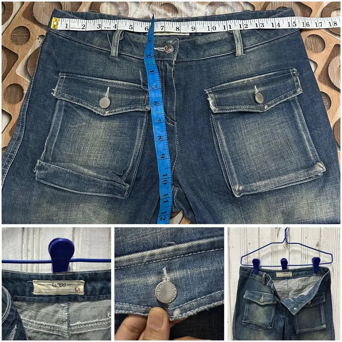 Marc by Marc Jacobs SICKS💥VINTAGE MARC JACOB JAPAN WIDE LEGS BONDAGE DENIM PANTS Size US 30 / EU 46 - 17 Thumbnail