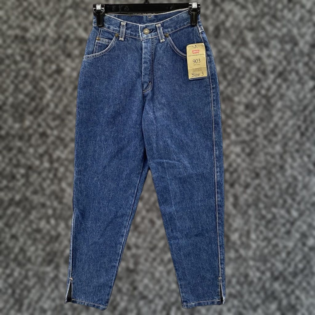 VINTAGE Levi's Jeans Women High Rise Mom Crop Denim 26 Inseam 80s