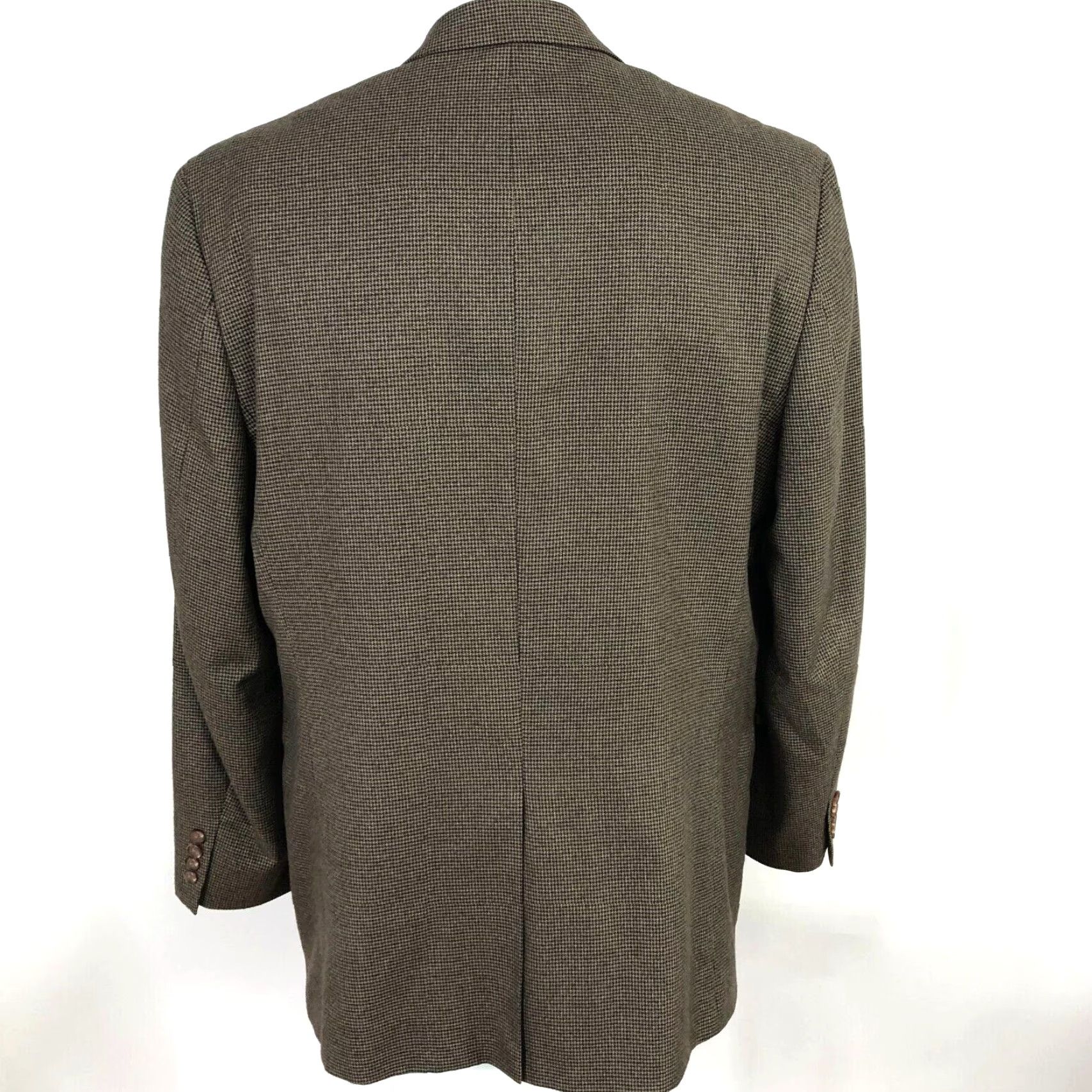 Ralph Lauren Lauren Ralph Lauren Green Label Sport Coat Jacket Houndstooth Polyester Men Regular 44L Brown Notch Lapel Four-Button Two-Button Front Size US S / EU 44-46 / 1 - 4 Thumbnail