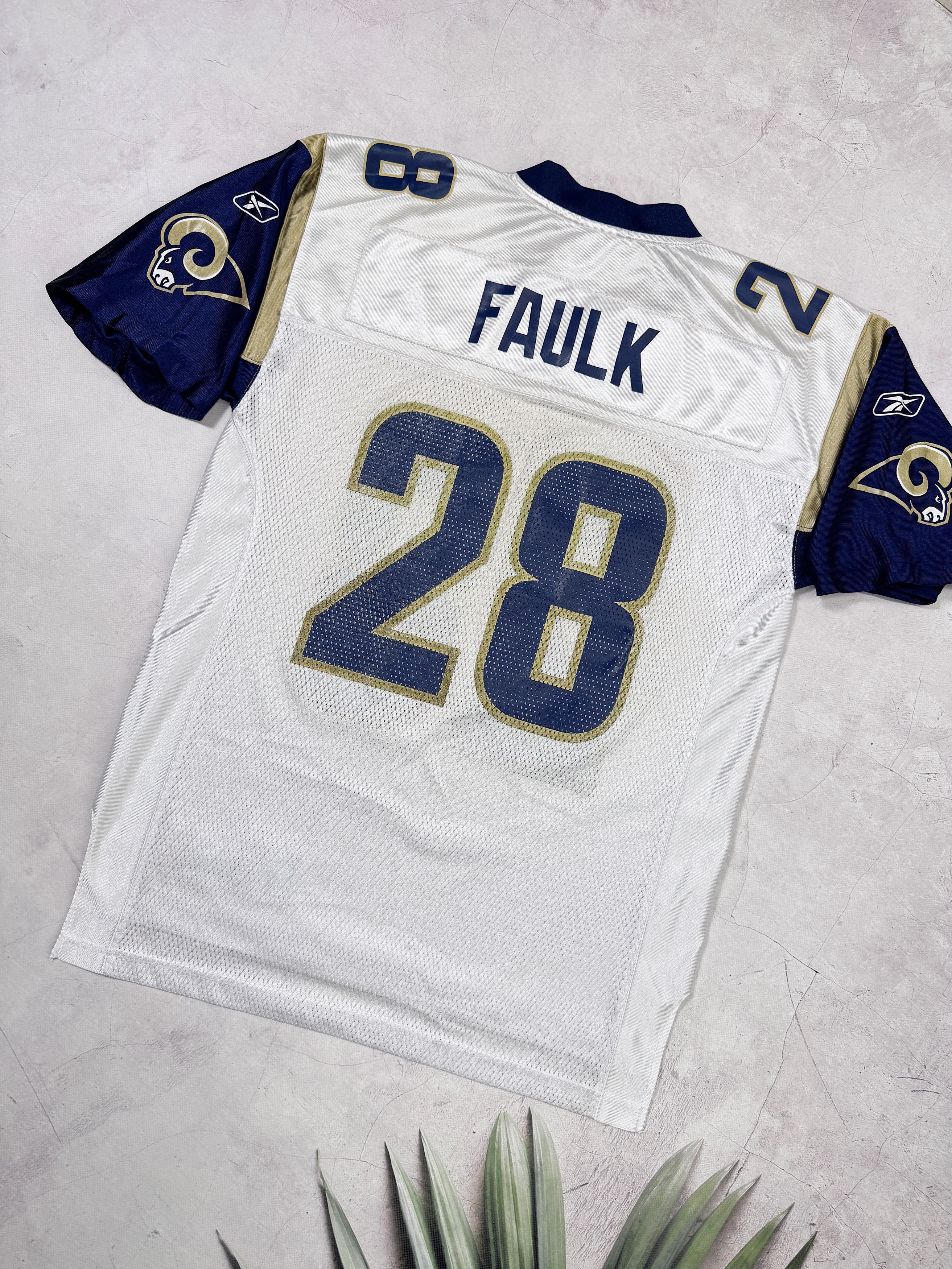 NFL Y2K Los Angeles Rams NFL Jersey #28 FAULK by Reebok Size US L / EU 52-54 / 3 - 15 Thumbnail