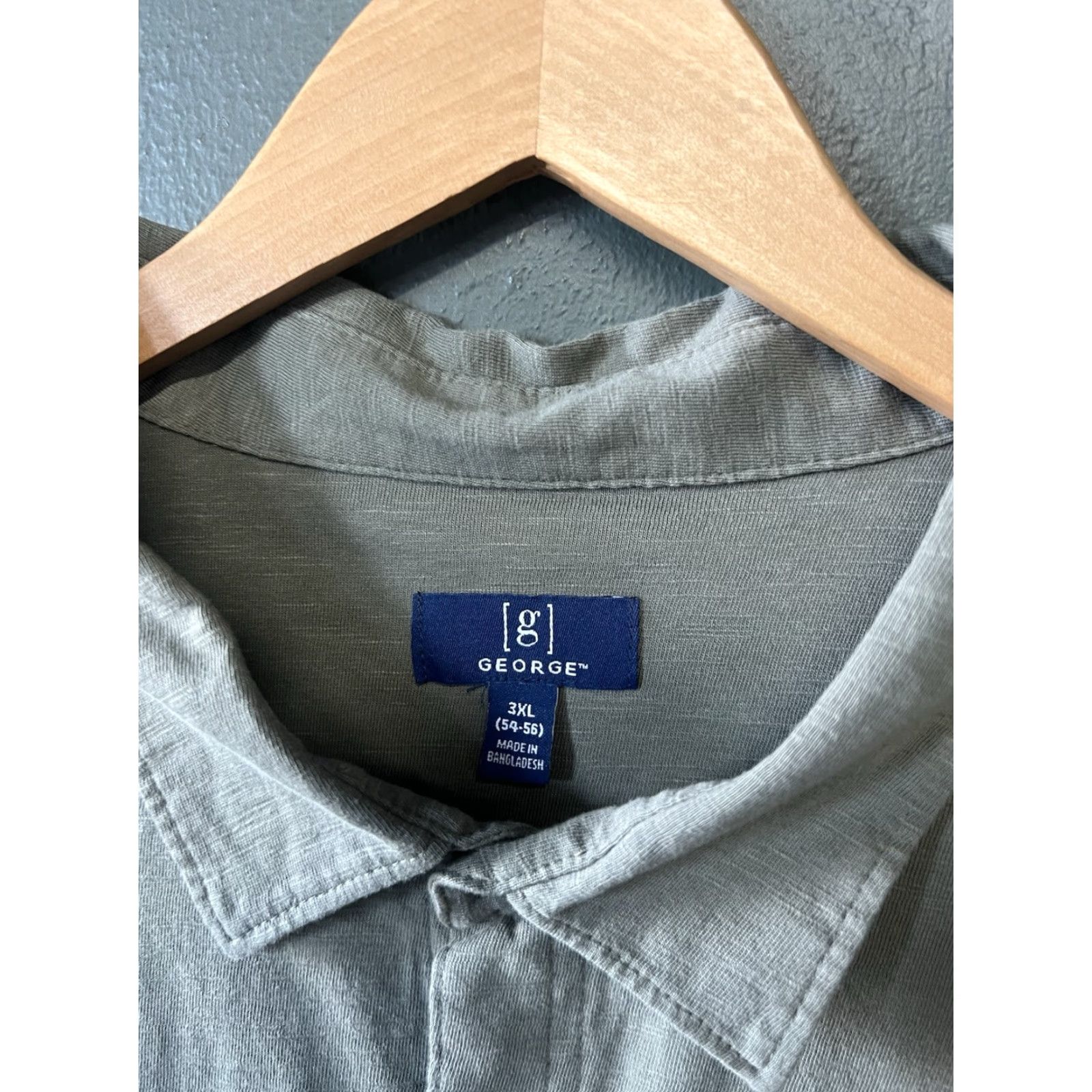 George George Mens Green Short Sleeve Button-Up Linen Single Pocket Size 3XL NWT Shirt Men Green Linen Button-Up Pocket 3XL NWT Size US 39 - 3 Thumbnail