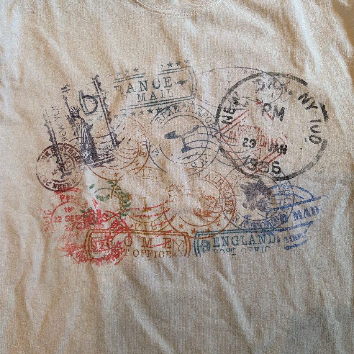 HYPEDEPT White Hype Dept “Stamps” Graphic Tee Shirt Size US XS / EU 42 / 0 - 2 Thumbnail