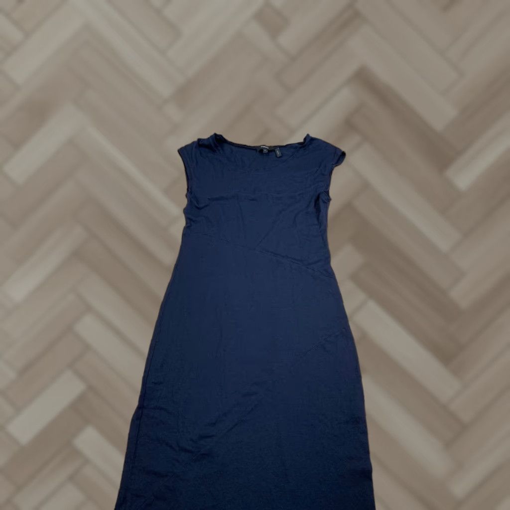 Theory Theory Seamed Maxi Tee Dress Jersey Womens Petite Blue Sleeveless Casual P Sized 12223 Size S / US 4 / IT 40 - 1 Thumbnail