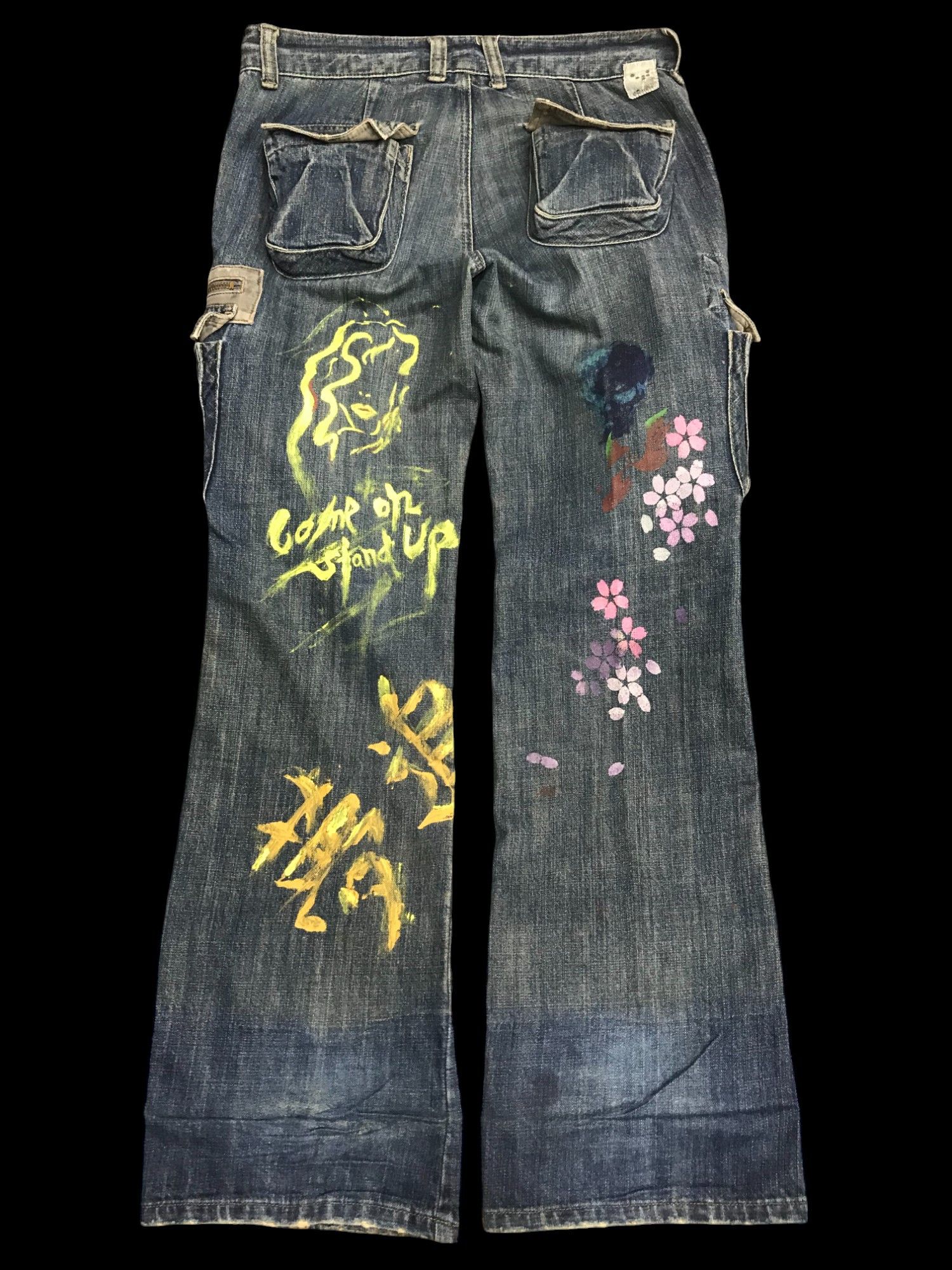 Japanese Brand Flare🔥El BOITE Multi 3D pockets Japan Painter Jeans F1 Size US 32 / EU 48 - 3 Thumbnail