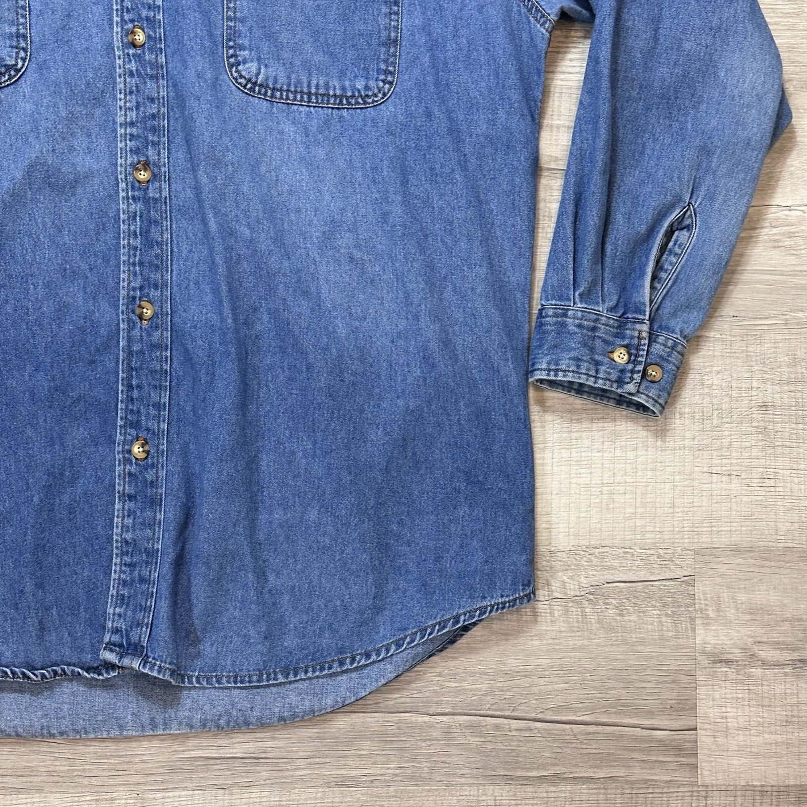Big Mac Vintage Big Mac Shirt Mens XL Tall Denim Button Up Workwear Size US XL / EU 56 / 4 - 3 Thumbnail