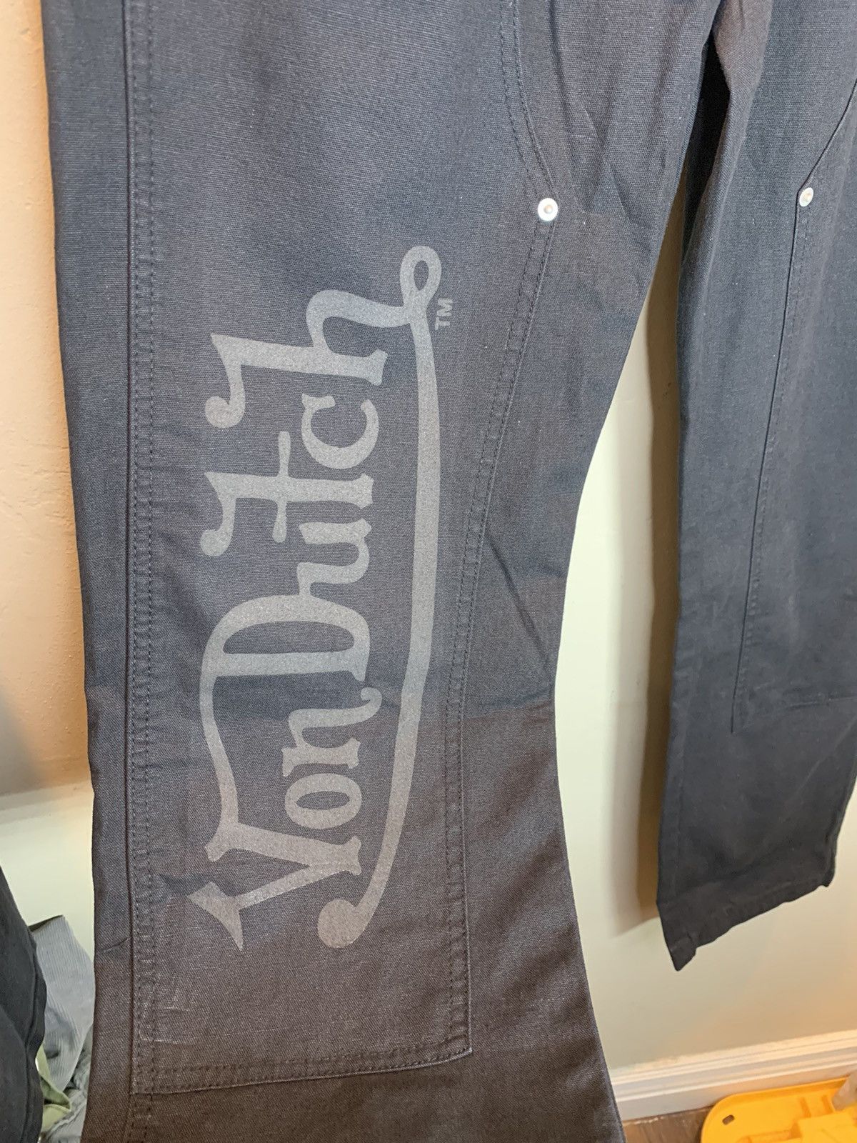 *RARE* New Von Dutch Double Knee Eyeball Patch Pants Jeans