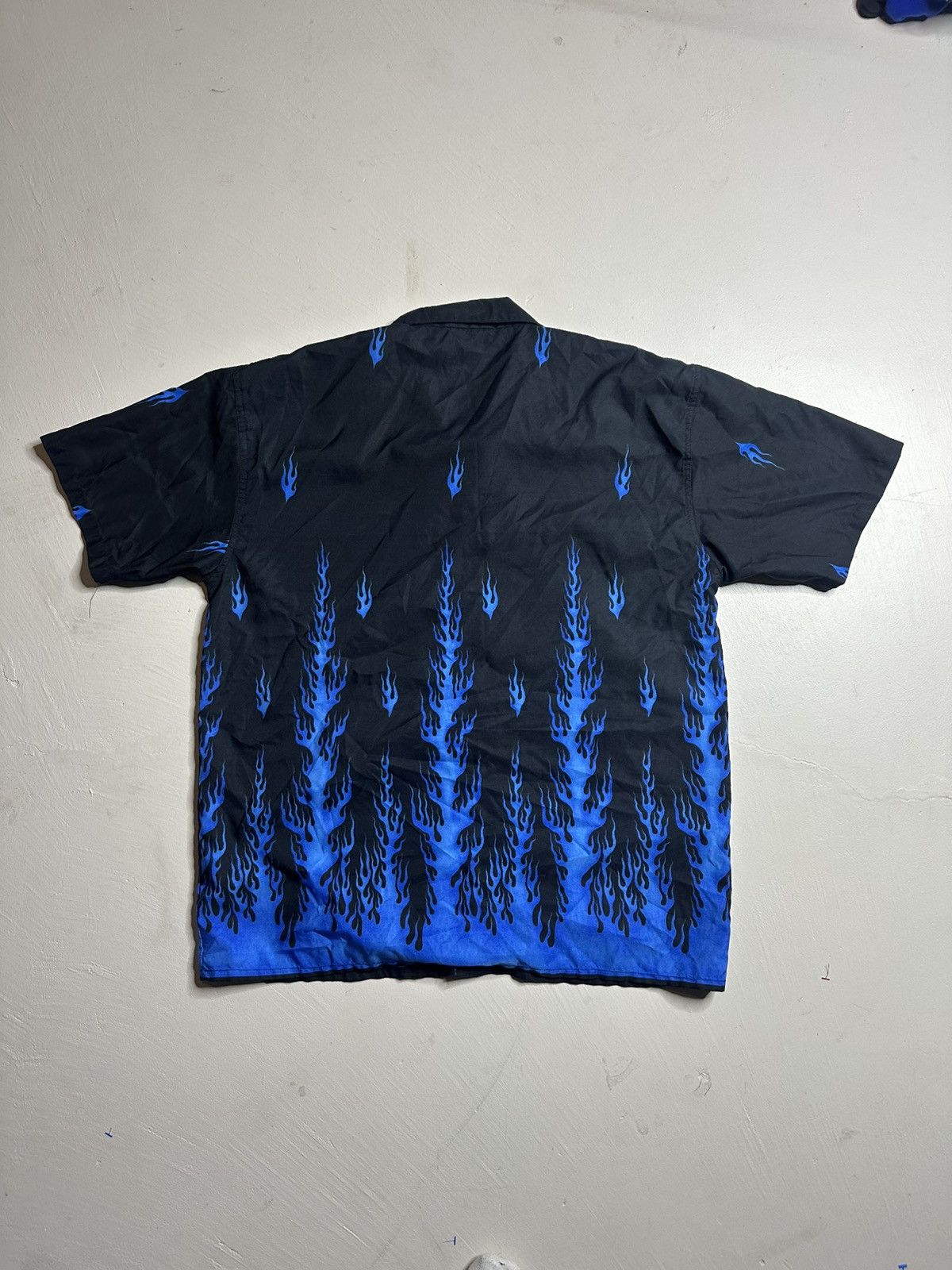 Vintage Y2K 2000s Flame Button Up Shirt Size US L / EU 52-54 / 3 - 7 Thumbnail