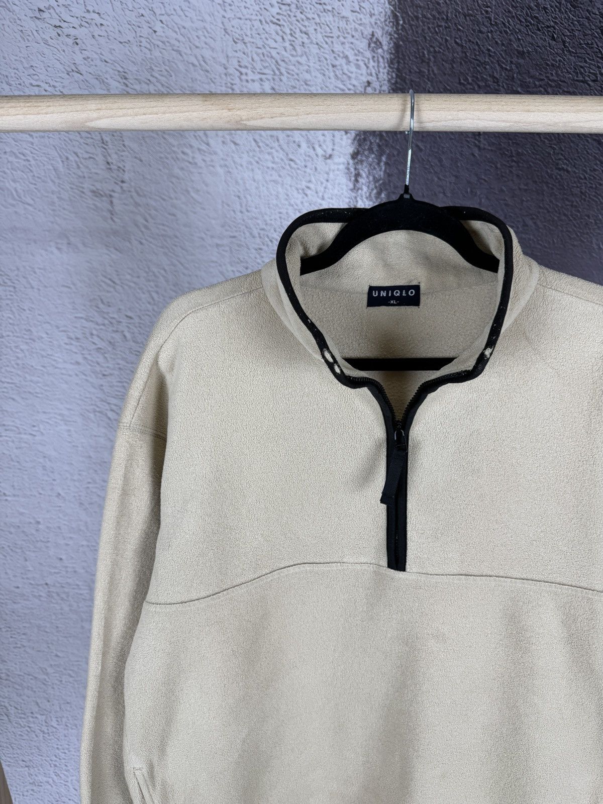 Japanese Brand Uniqlo vintage beige half zip pullover fleece sweater Size US XL / EU 56 / 4 - 3 Thumbnail