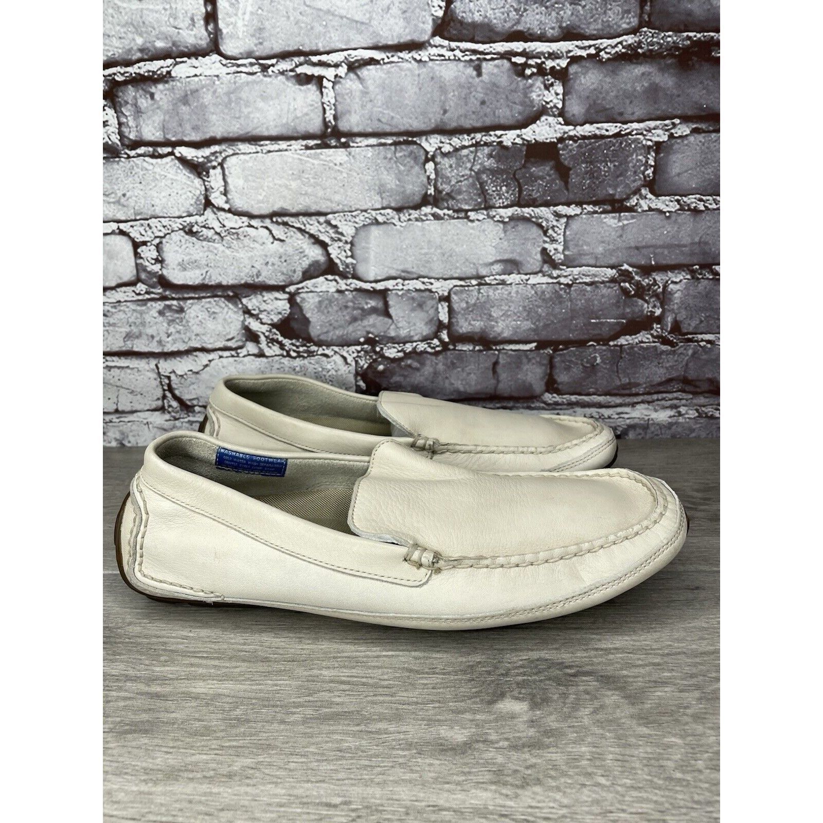 Rockport Rockport Washable Footwear Ivory Cream Leather Driving Shoes Size US 10.5 / EU 43-44 - 1 Thumbnail