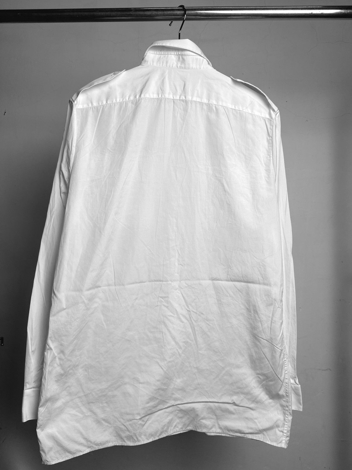 Prada Prada Runway FW2023 White Cutton Utility Shirt Size US L / EU 52-54 / 3 - 8 Thumbnail