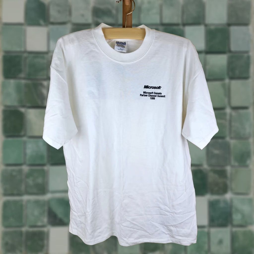 Gildan VINTAGE NWOT 1999 MICROSOFT CANADA PATNER CHANNEL WHITE SUMMIT T-SHIRT SZ XL Size US XL / EU 56 / 4 - 1 Thumbnail