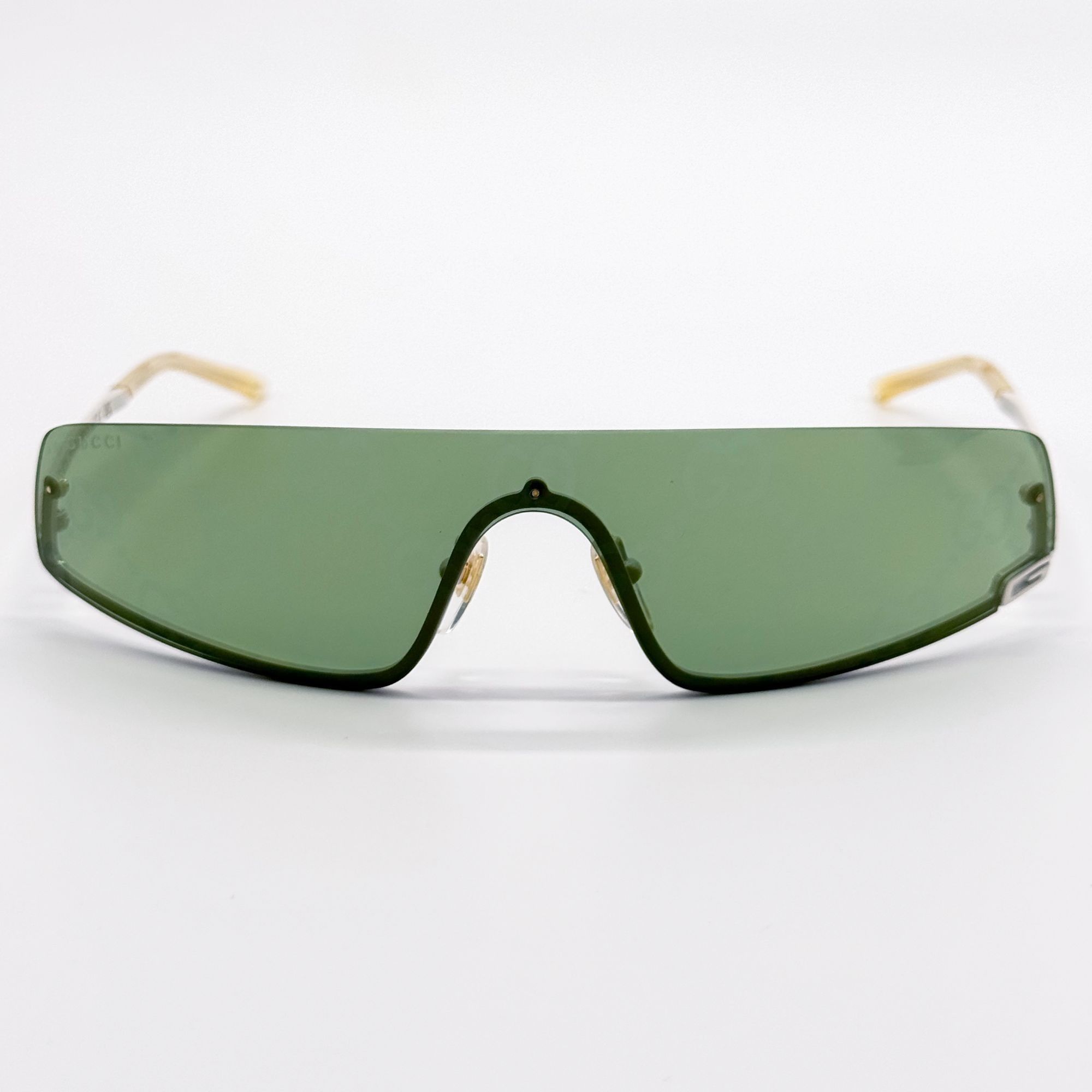 Gucci NEW GUCCI GG1561S 003 SHIELD GREEN UNISEX SUNGLASSES GUCCI Size ONE SIZE - 6 Thumbnail