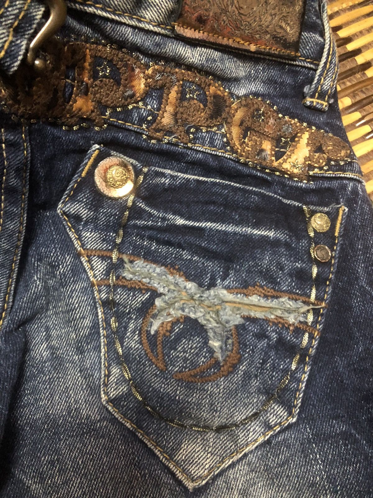 Hysteric Glamour VINTAGE RED PEPPER DENIM JEANS DESIGN UNISEX Size 28" / US 6 / IT 42 - 5 Thumbnail