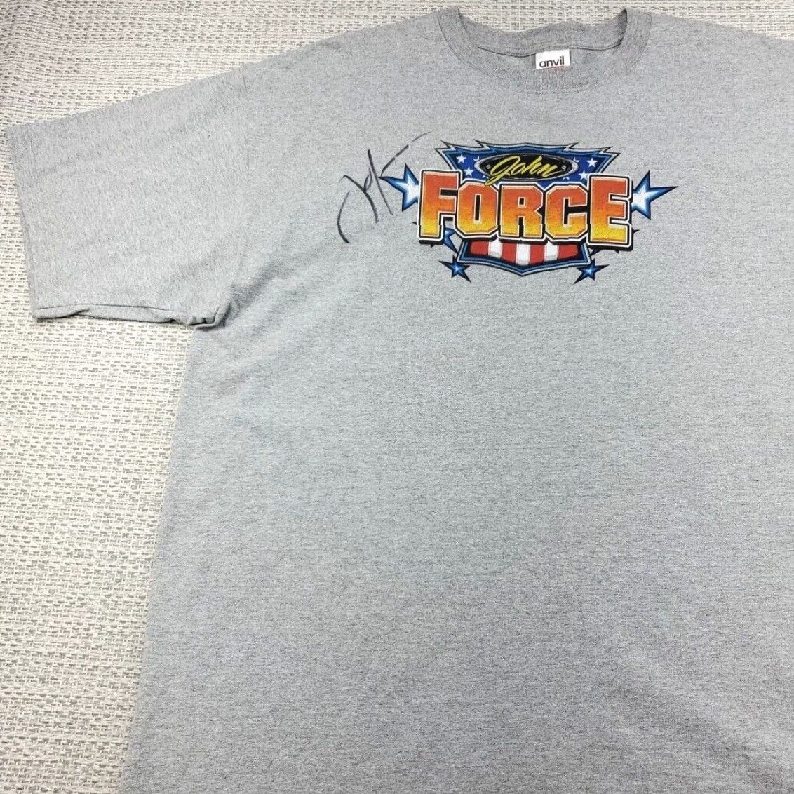Anvil VINTAGE John Force T-Shirt Mens 2X Signed Autographed Gray NHRA Racing 2006 Never Worn Size US XXL / EU 58 / 5 - 5 Thumbnail