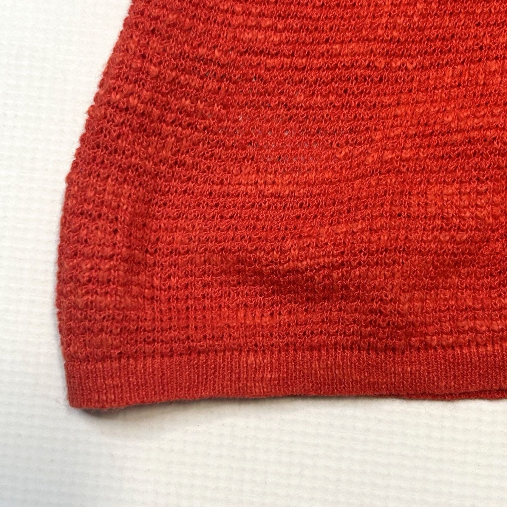 Eileen Fisher VINTAGE Eileen Fisher Cornsilk Organic Linen Cotton Waffle Knit V-Neck Sweater PP XS Size XXS / US 00 / IT 34 - 5 Thumbnail
